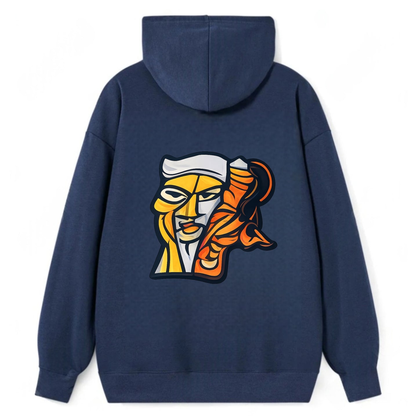 Axis Face - Classic Pullover Hoodie - Navy