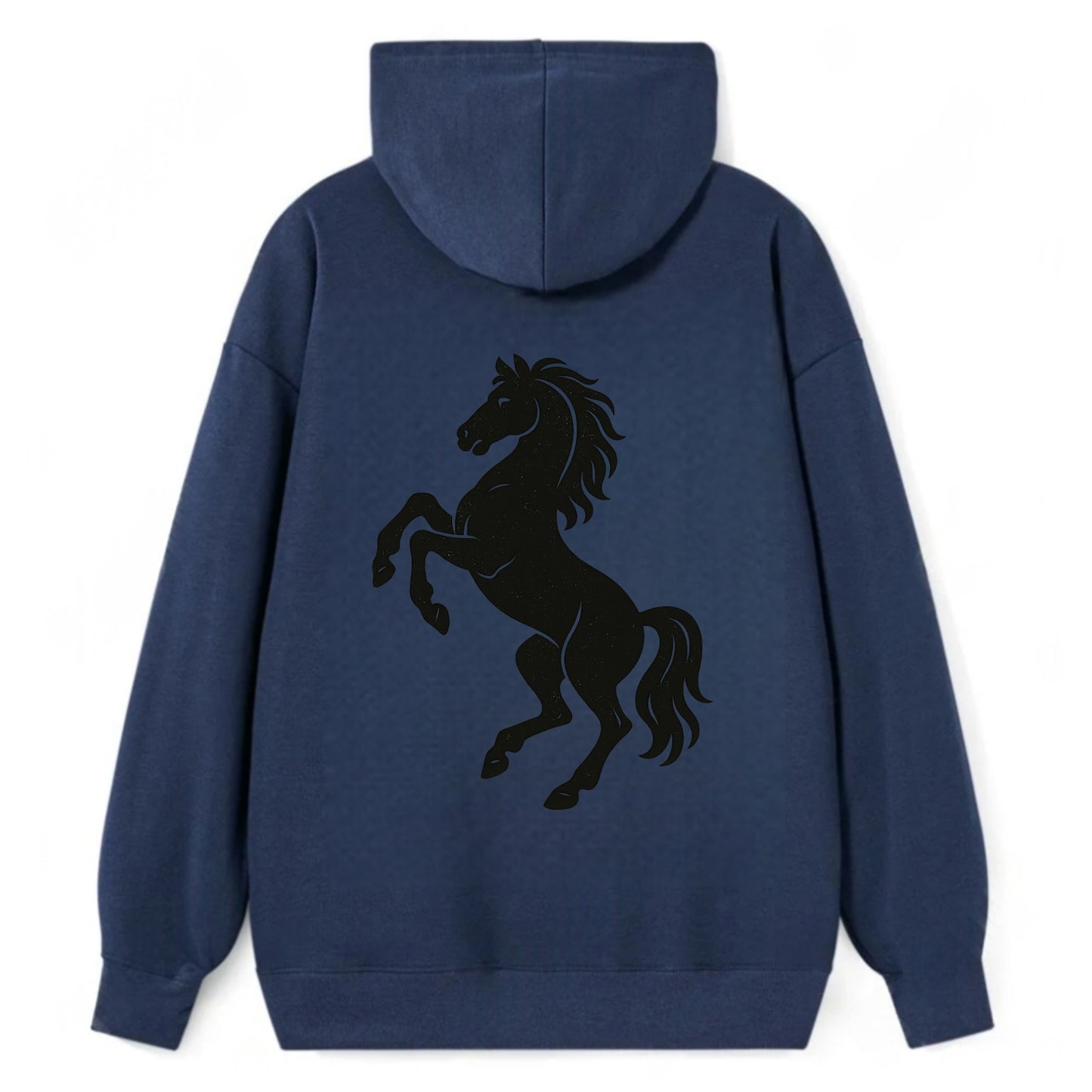 Stallion rearing on hind legs - Classic Pullover Hoodie - Navy