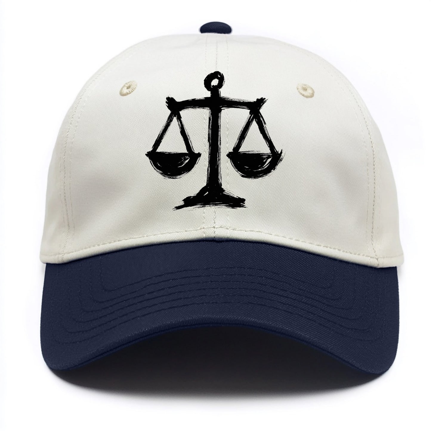 Scales of justice - equality and fairness bold ink style - Two Tone Cap - Navy