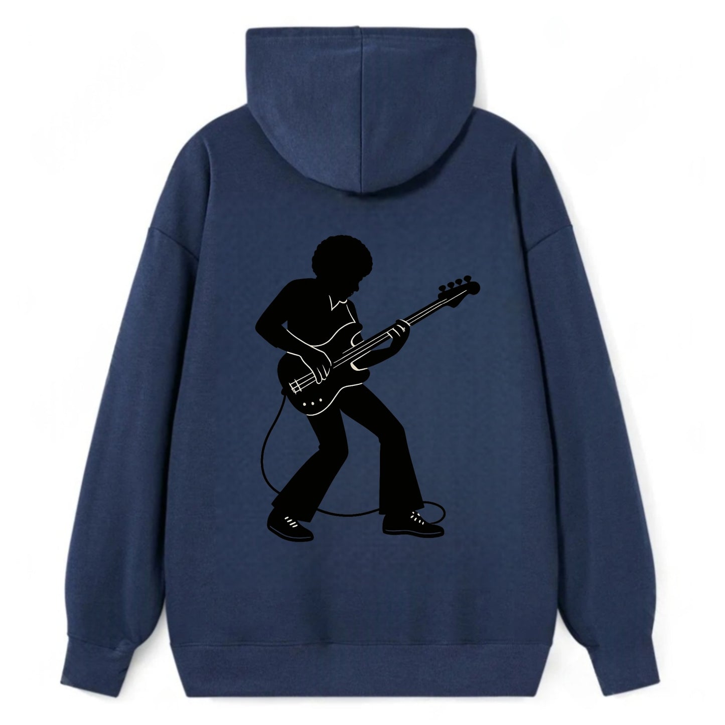 Bass guitarist slap technique - Classic Pullover Hoodie - Navy
