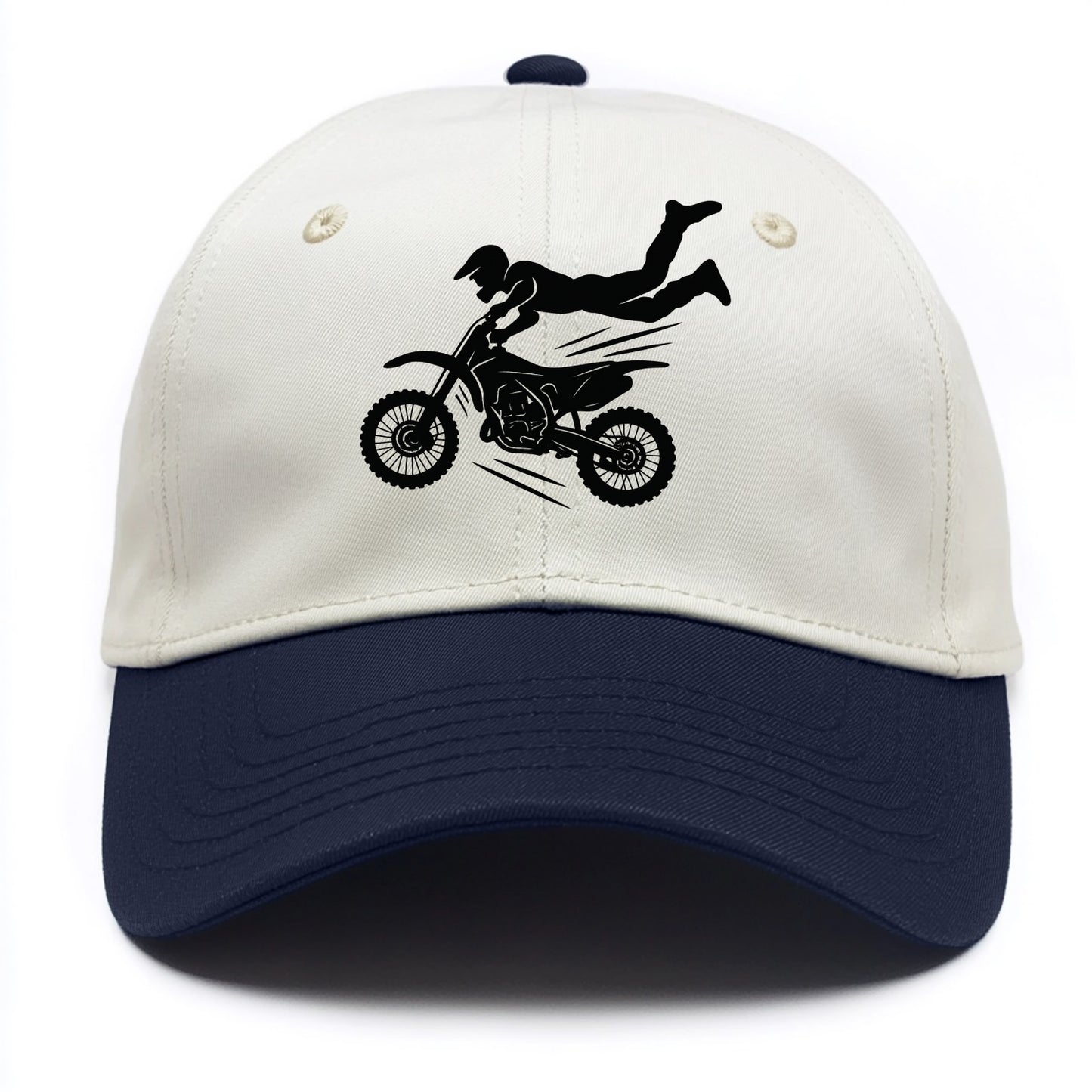 Motocross rider airborne trick - Two Tone Cap - Navy