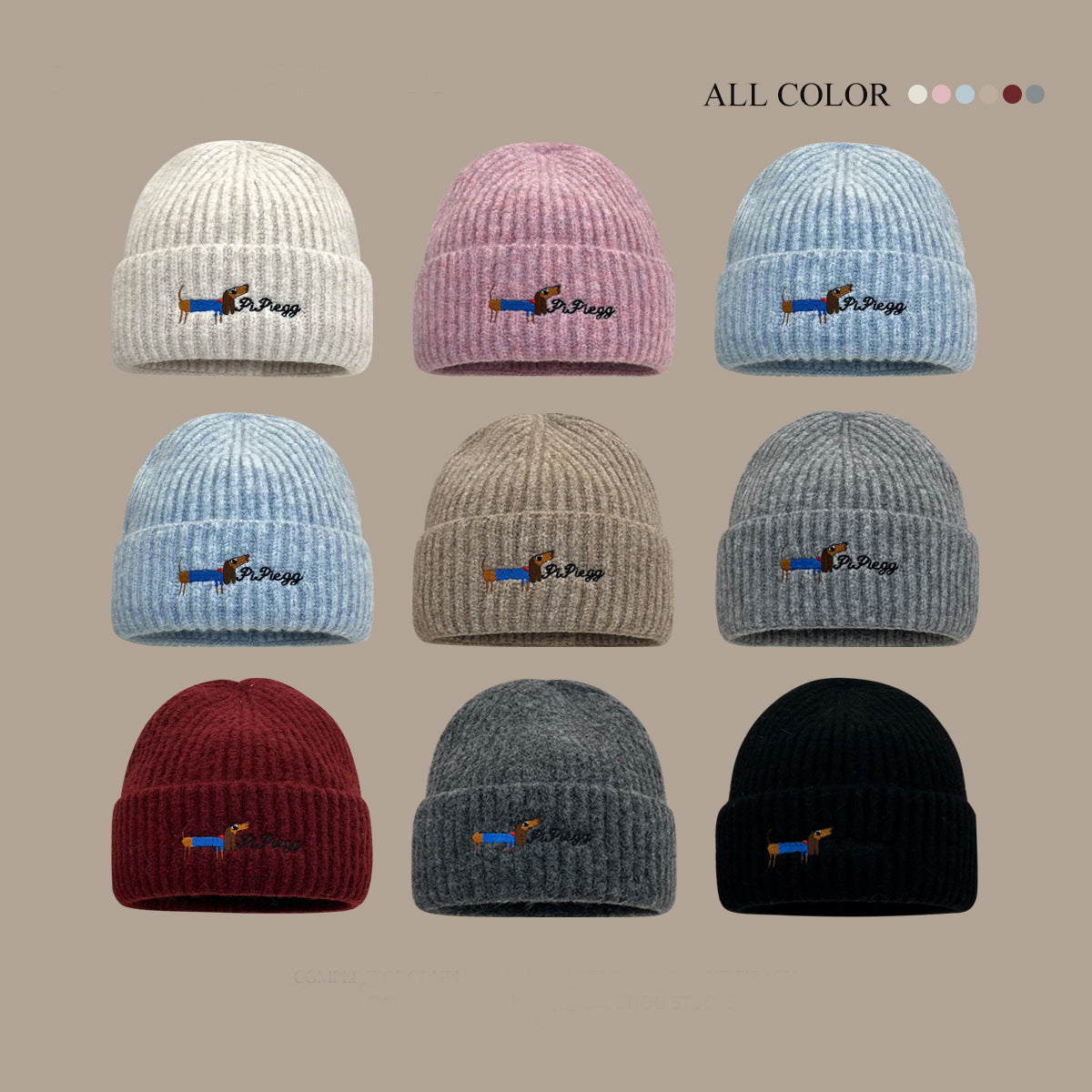 Vintage Animal Embroidered Hat - Winter Windproof Ear Protection Cotton Cap - Unisex Cold Weather Outdoor Beanie