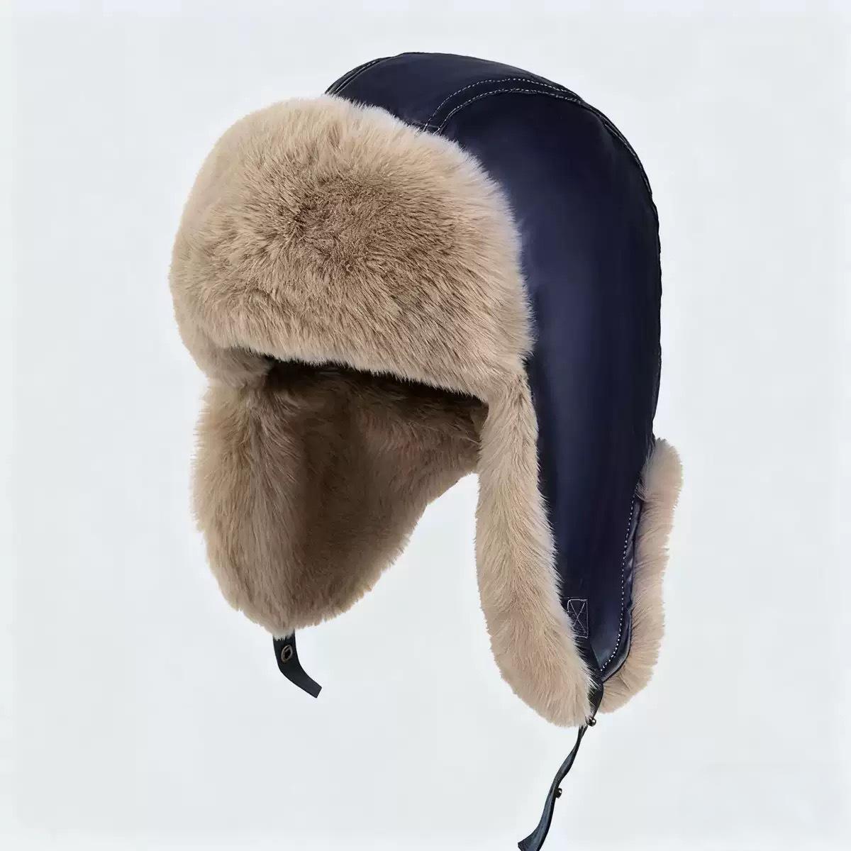 Unisex Winter Thermal Riding Hat - Windproof Ski Beanie with Ear & Neck Protection - Fleece Lined Cold Weather Cap
