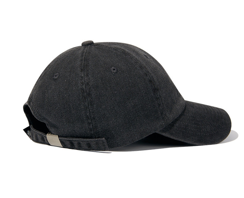 Gorra de béisbol vintage negra lavada con bordado de perro | Gorra ajustable para amantes de las mascotas