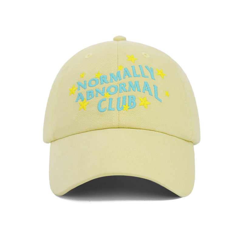 Normally Abnormal Club Embroidered Baseball Cap Fun Star Patch Cotton Hat