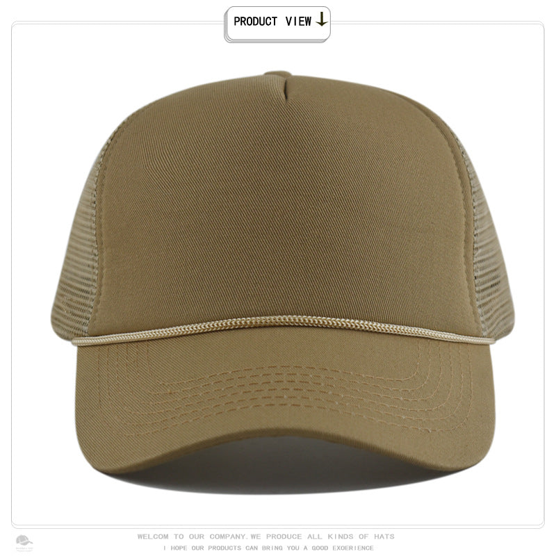 Foam Front Mesh Back Trucker Hat – Adjustable Snapback, Breathable Sun Protection, Unisex Cap