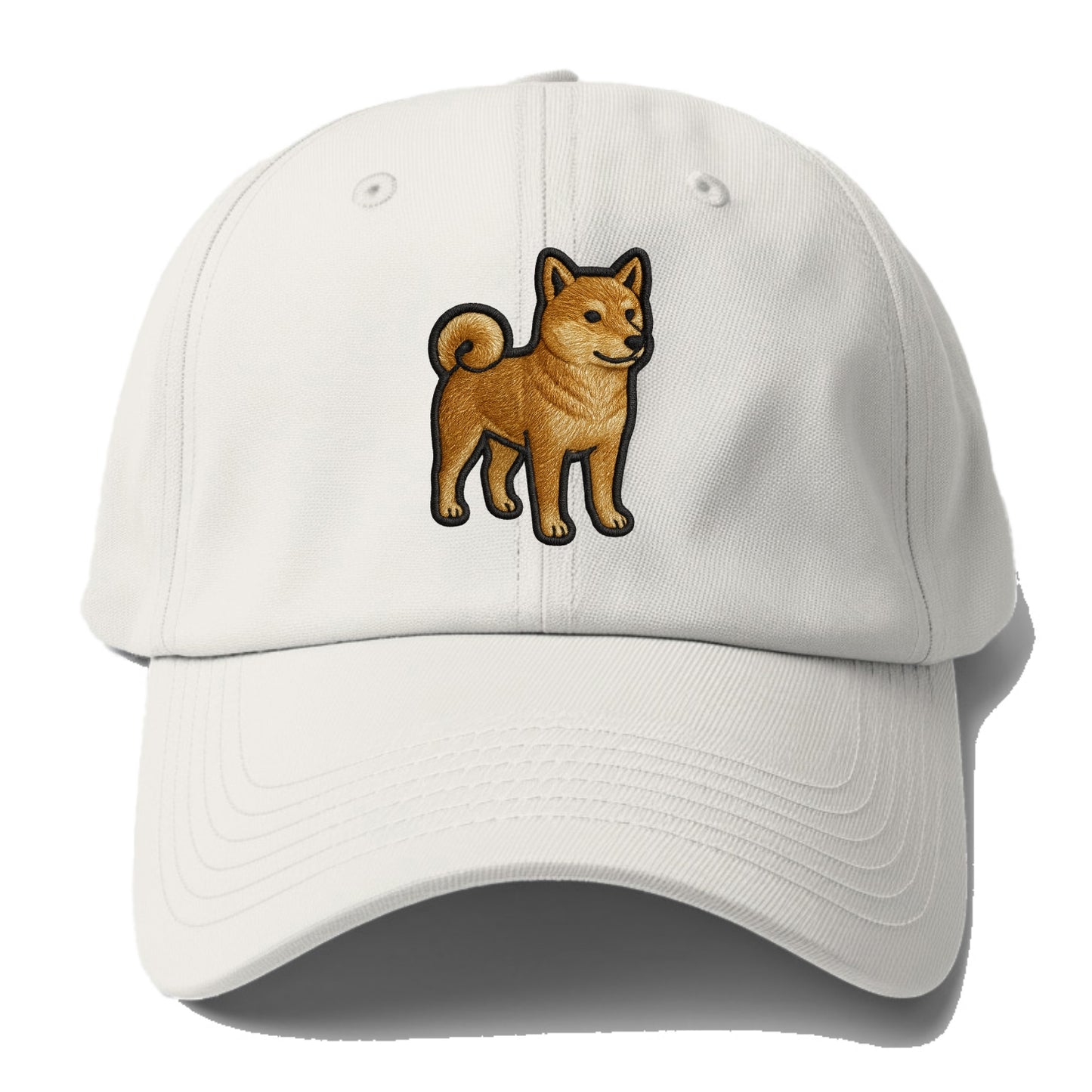 Shiba Inu - Trendy Japanese dog logo wit - Baseball Cap For Big Heads - Off White