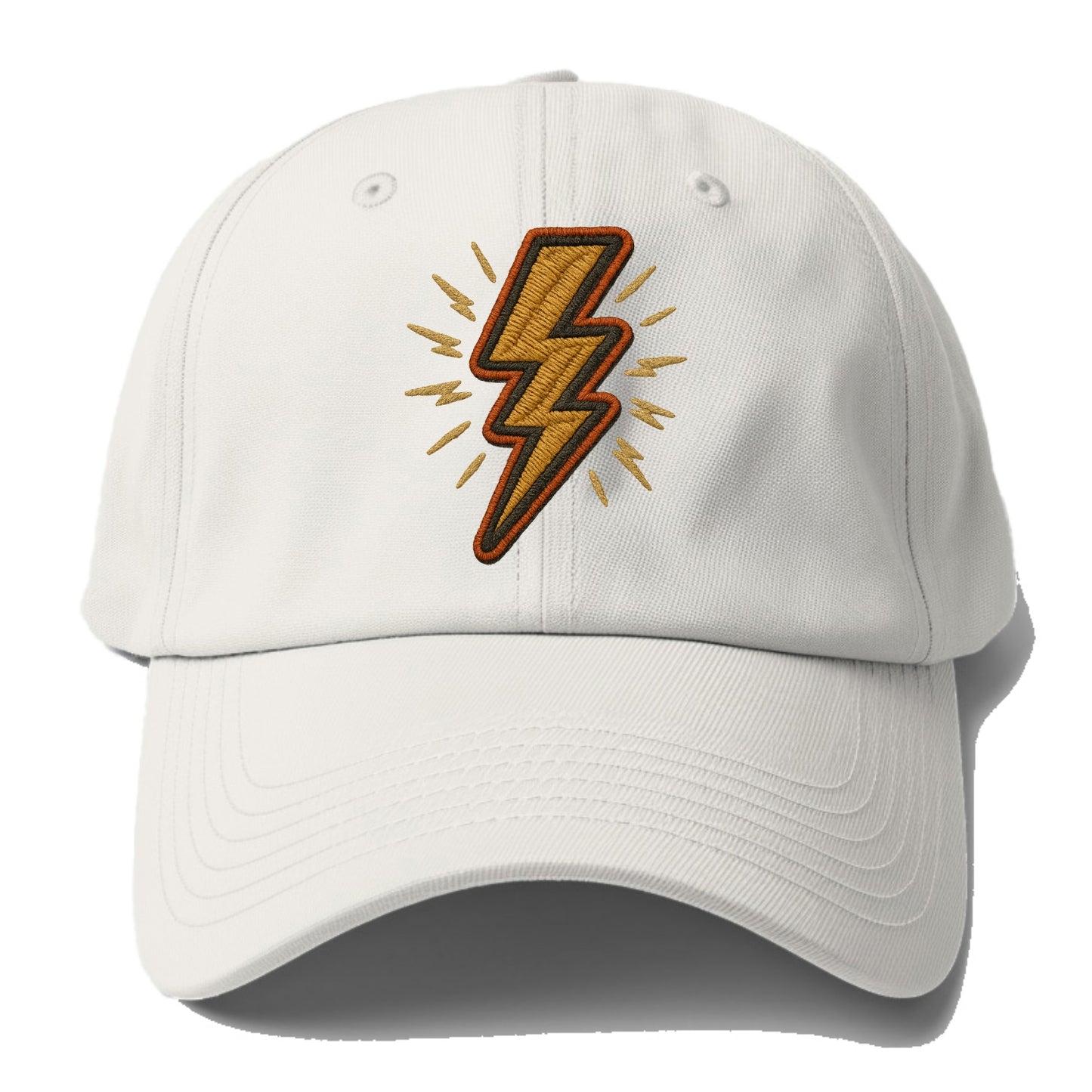 Lightning Bolt - Baseball Cap For Big Heads - Off White