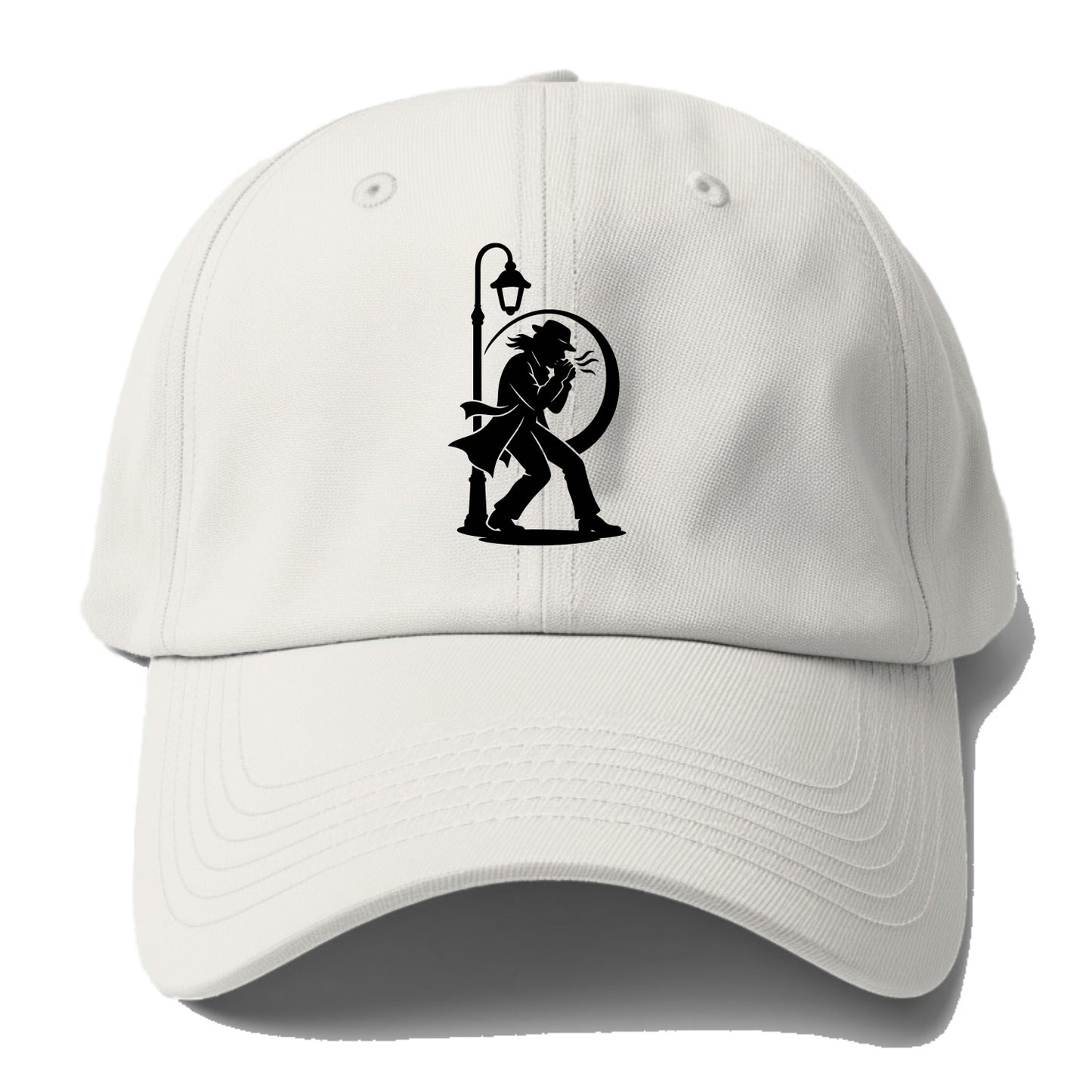 Blues harmonica player under streetlight - Baseball Cap - Off White