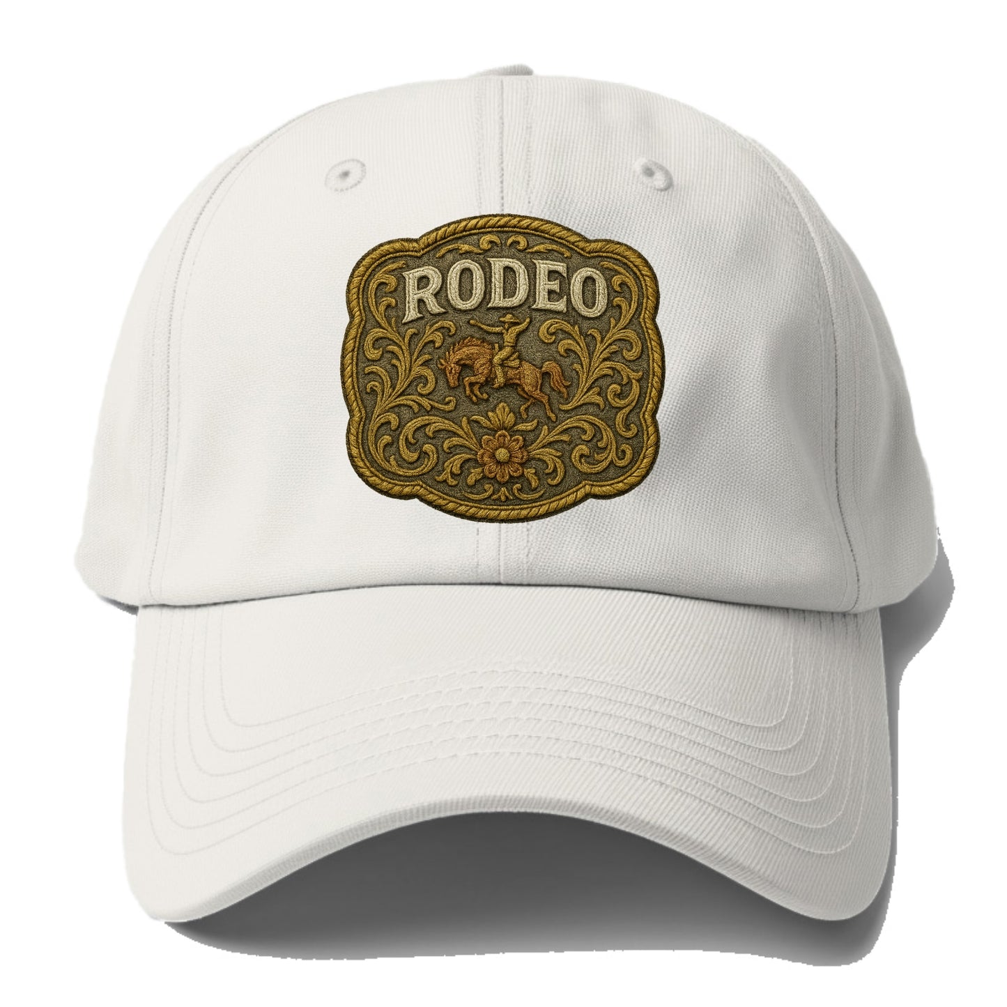 Rodeo Buckle - Baseball Cap For Big Heads - Off White