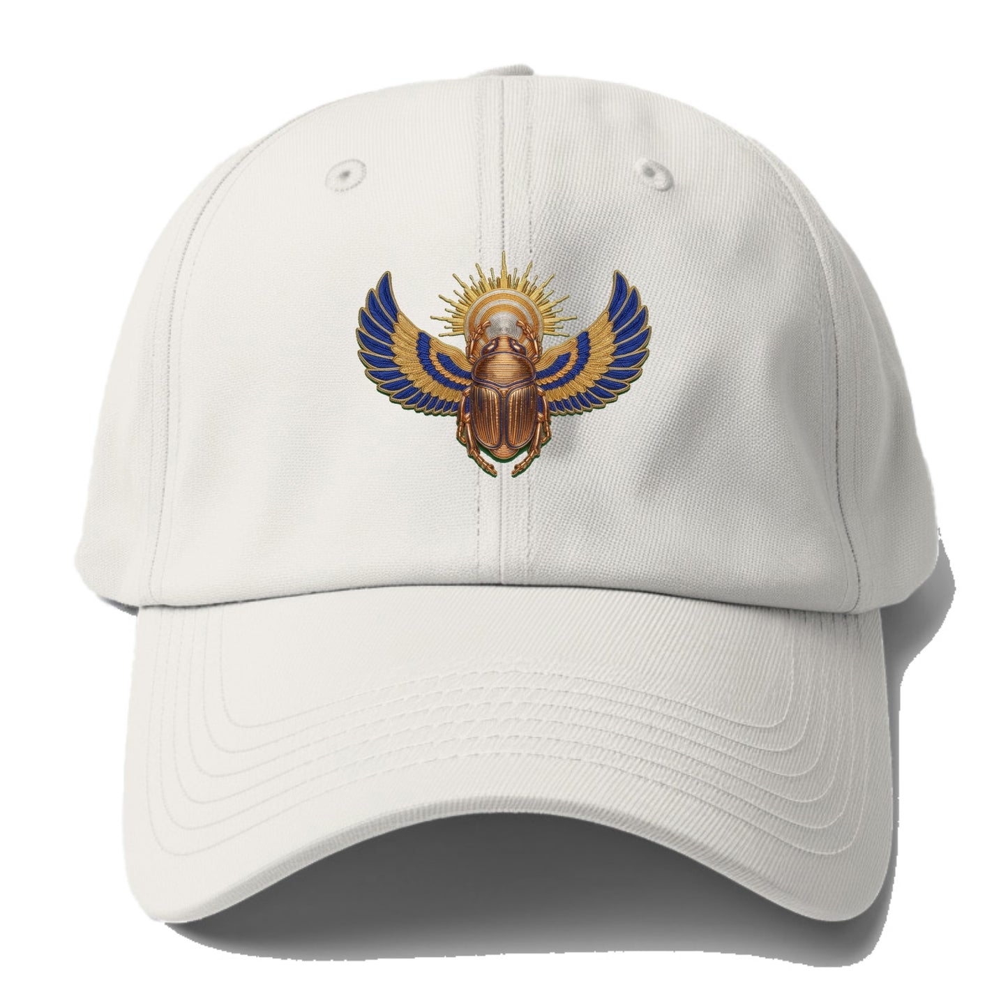 Winged Scarab - Baseball Cap For Big Heads - Off White
