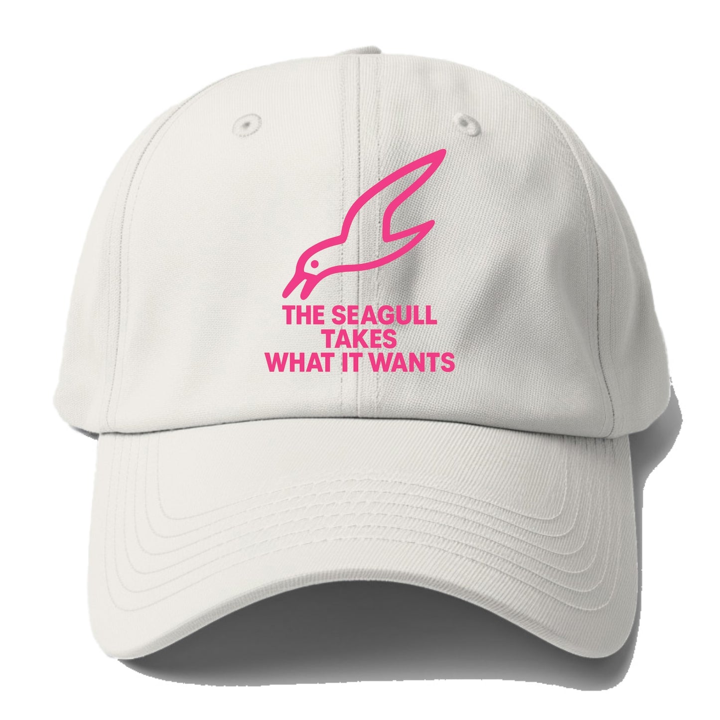 THE SEAGULL TAKES WHAT IT WANTS | Aggressive seagull diving down - Baseball Cap For Big Heads - Off White