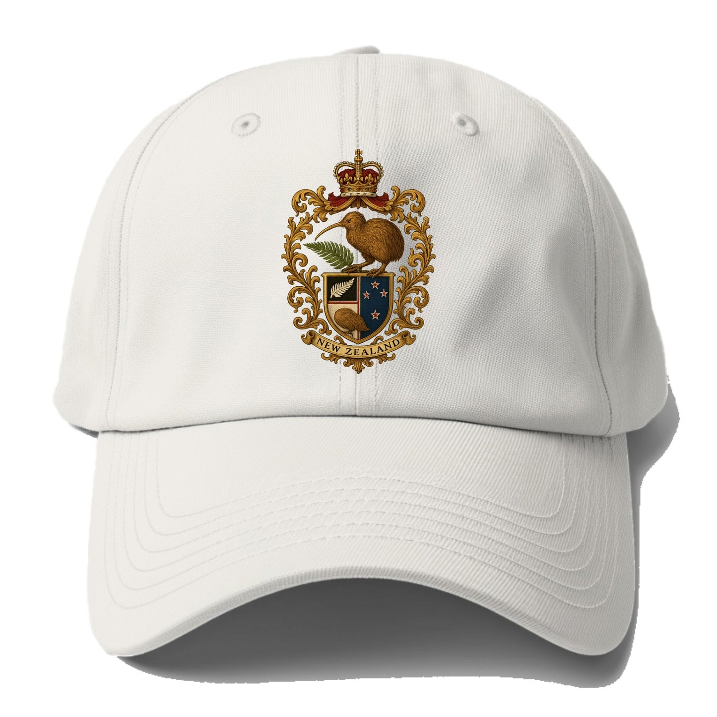 New Zealand Kiwi Emblem - Baseball Cap For Big Heads - Off White