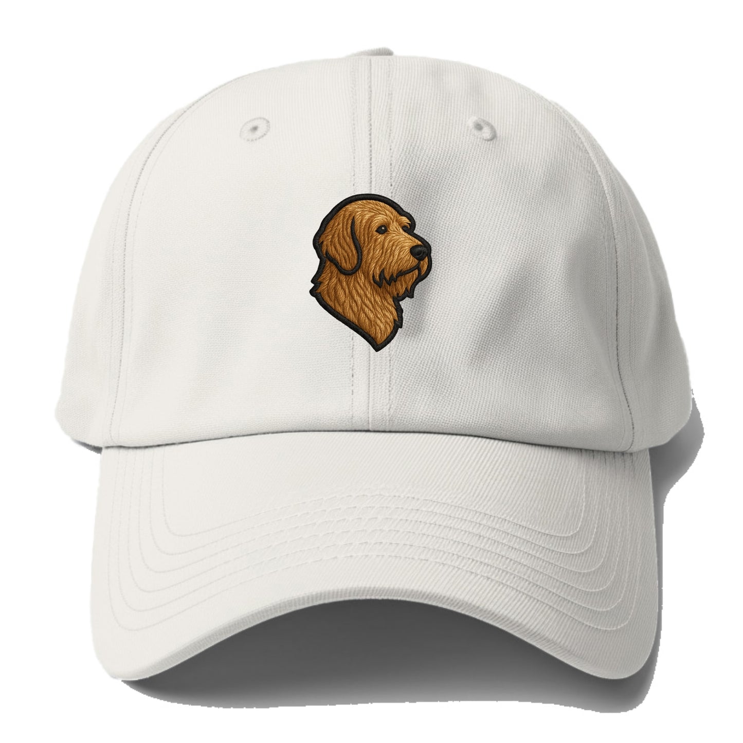 Otterhound - Trendy shaggy hound logo wi - Baseball Cap For Big Heads - Off White