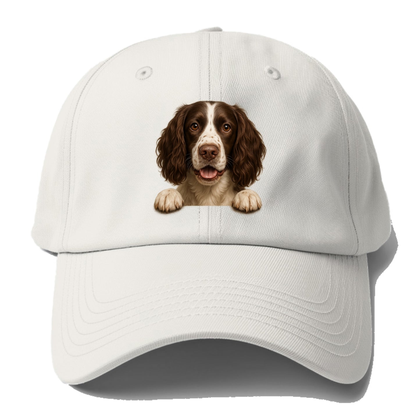 English Springer Spaniel - Baseball Cap - Off White