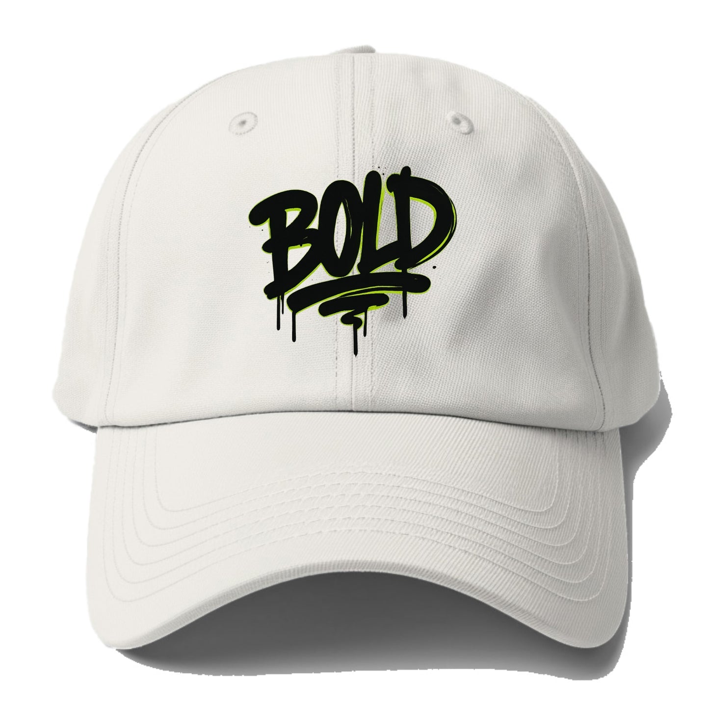 Bold typography design - "BOLD" - courageous, standing out - Baseball Cap For Big Heads - Off White