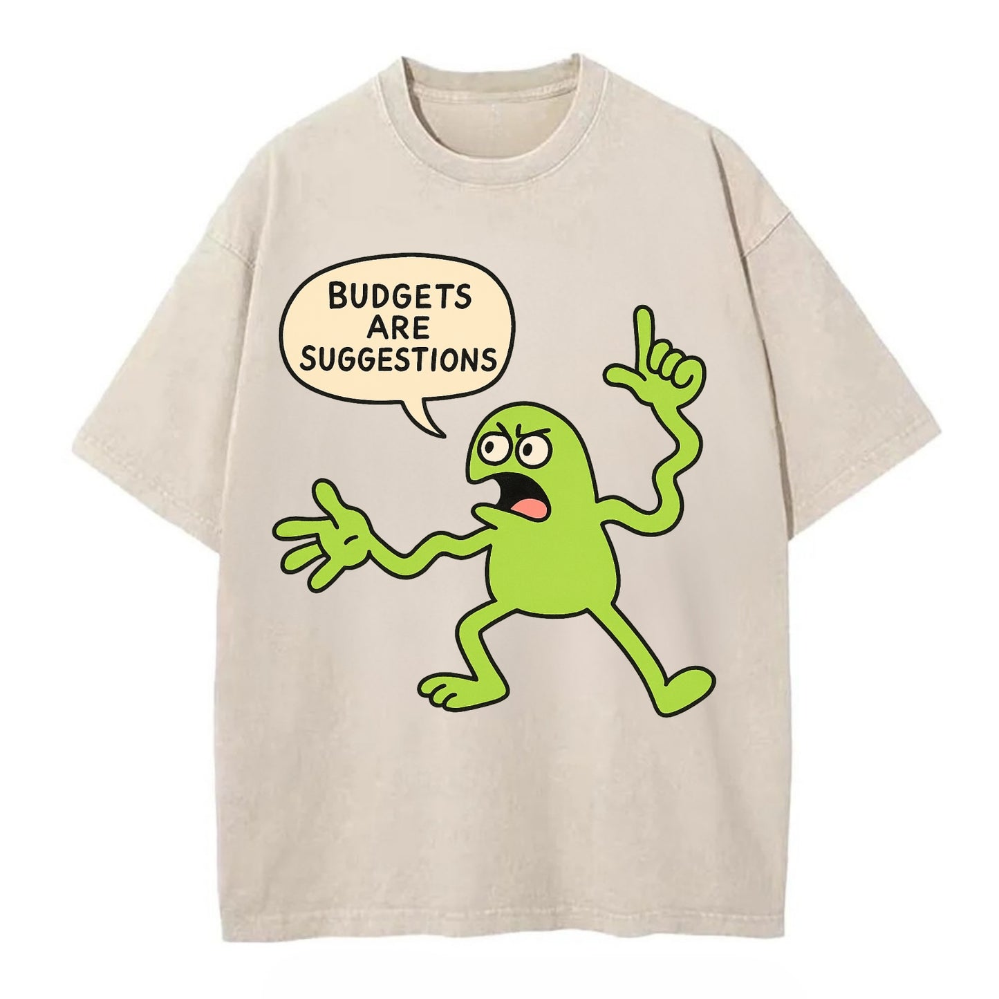 BUDGETS ARE SUGGESTIONS | Rebellious calculator - Vintage T-shirt - Off White