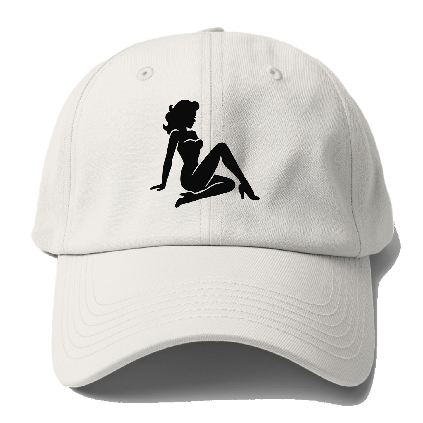Pin-up girl classic pose - Baseball Cap For Big Heads - Off White