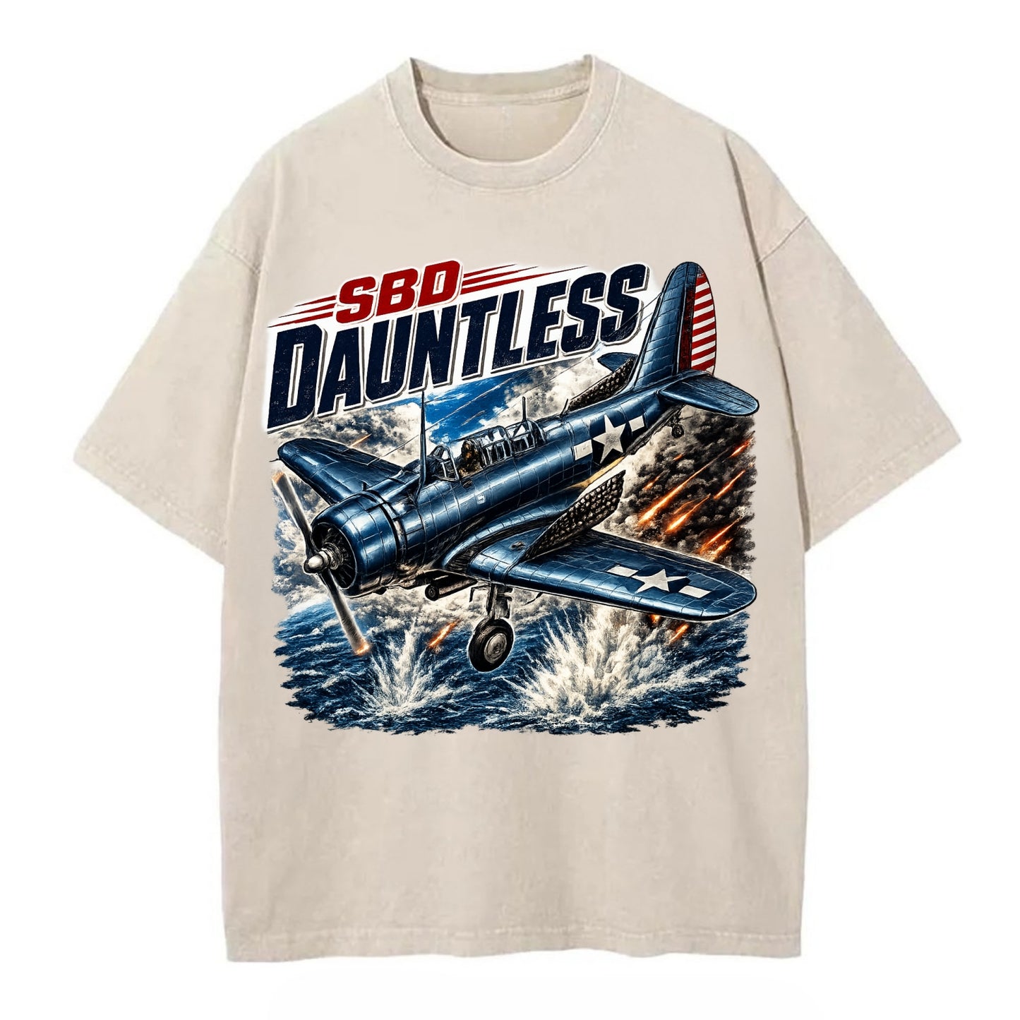 Sbd Dauntless - Vintage T-shirt - Off White