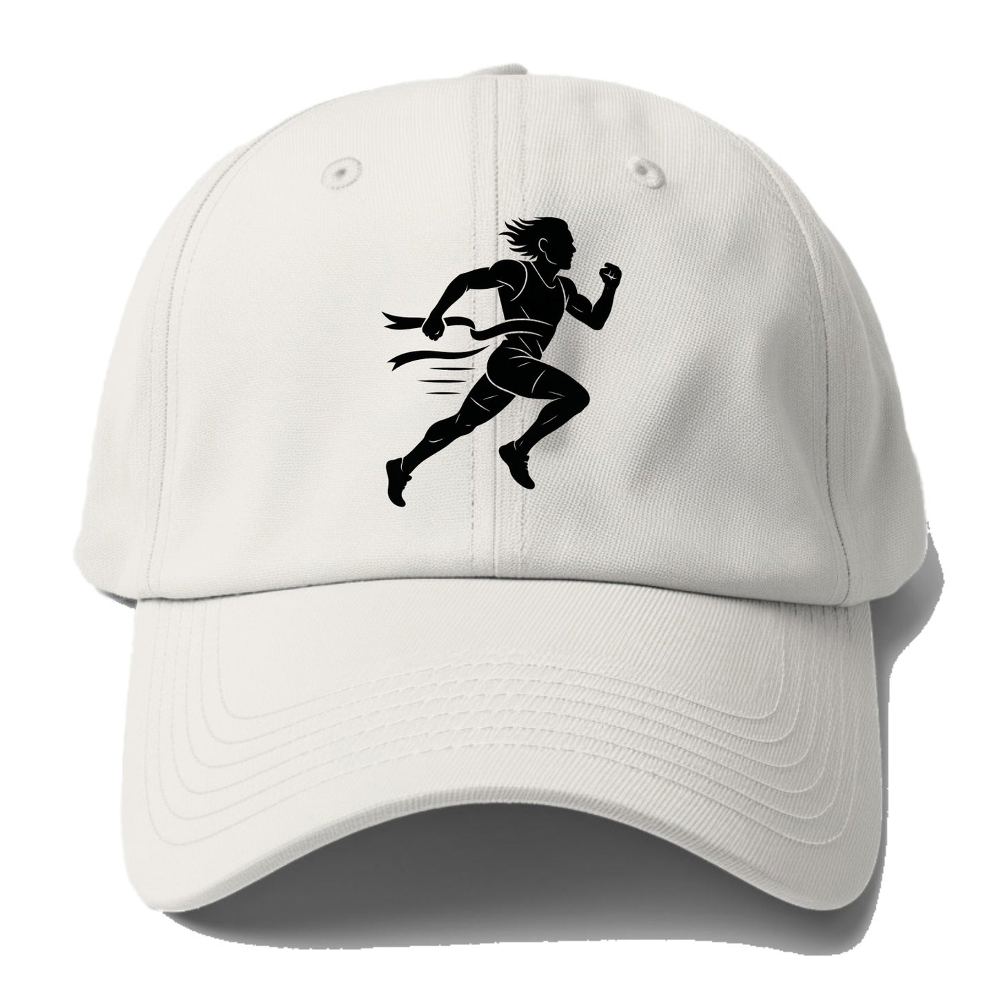 Runner sprinting finish line - Baseball Cap For Big Heads - Off White