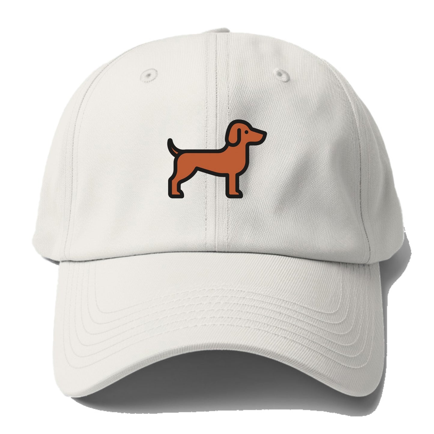 Vizsla - Rust colored flat side profile - Baseball Cap For Big Heads - Off White
