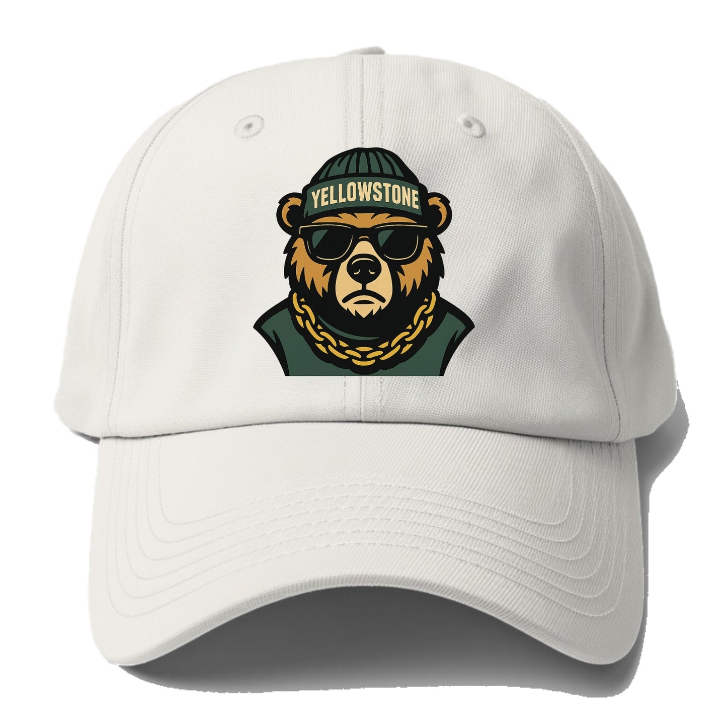 Yellowstone Bear - Baseball Cap - Off White