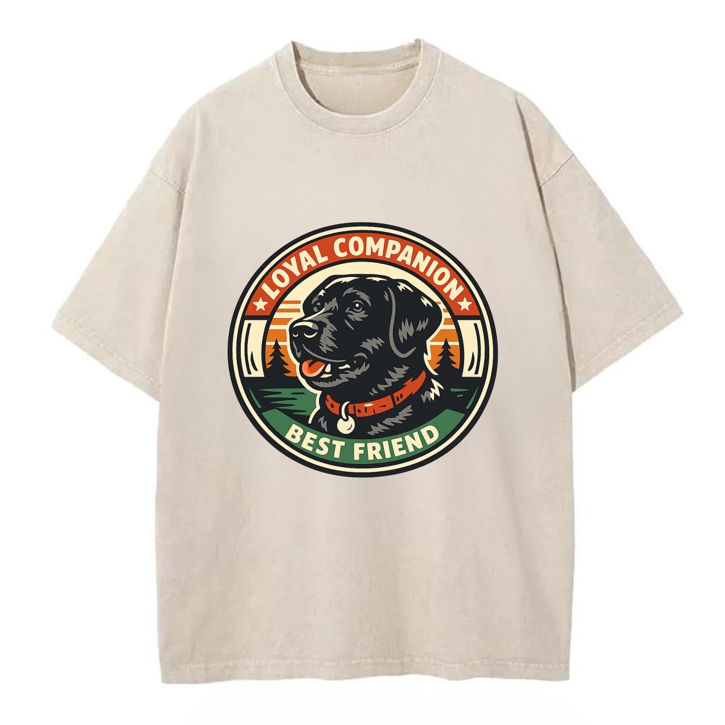 Noble Companion Emblem - Vintage T-shirt - Off White