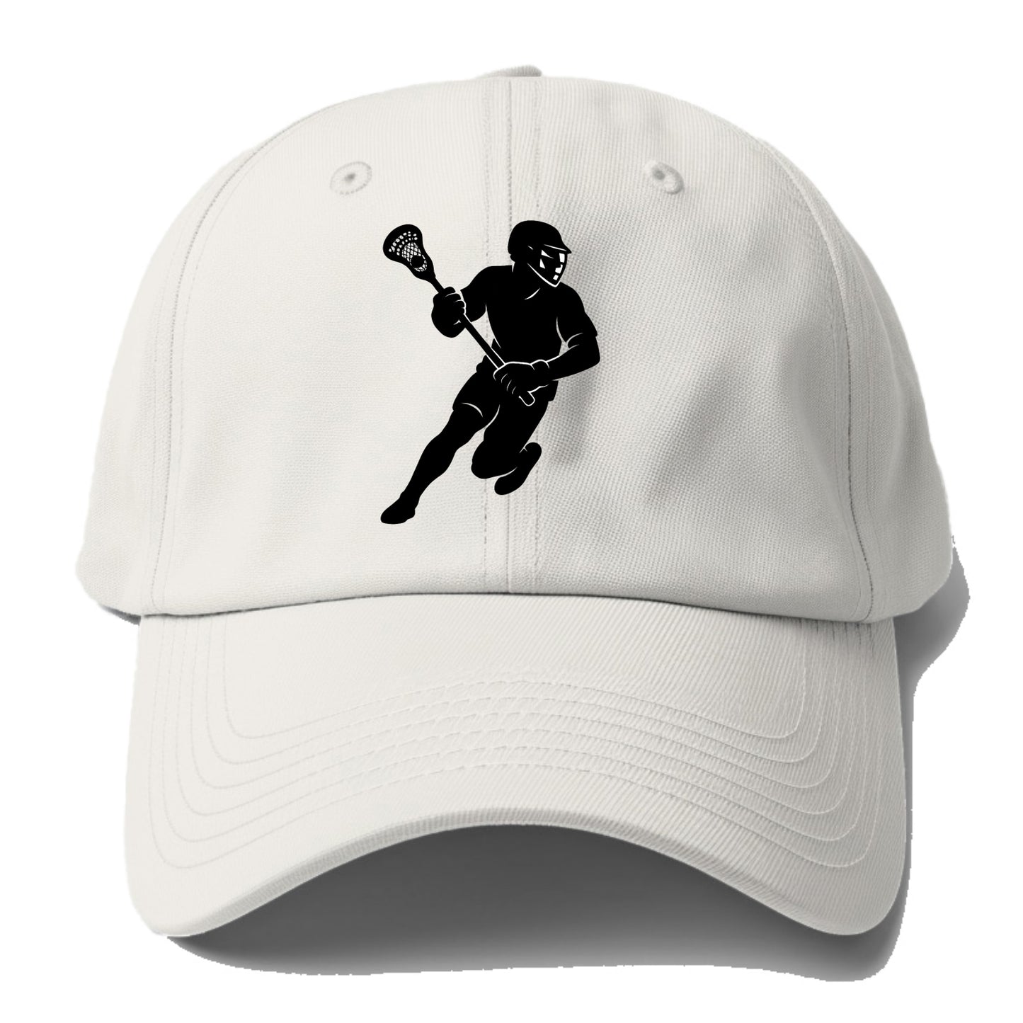 Lacrosse player cradling stick - Baseball Cap - Off White