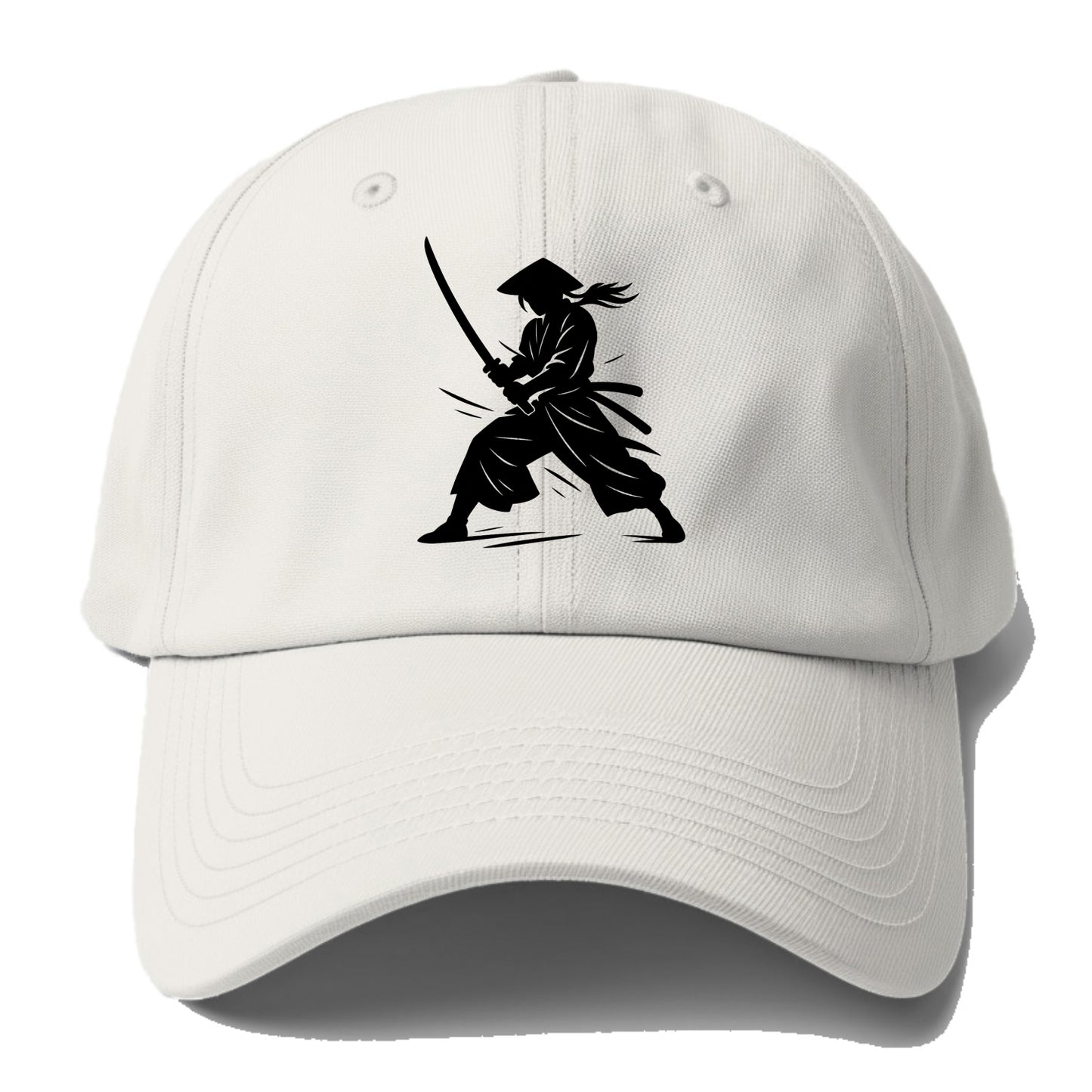 Samurai in battle-ready stance - Baseball Cap For Big Heads - Off White