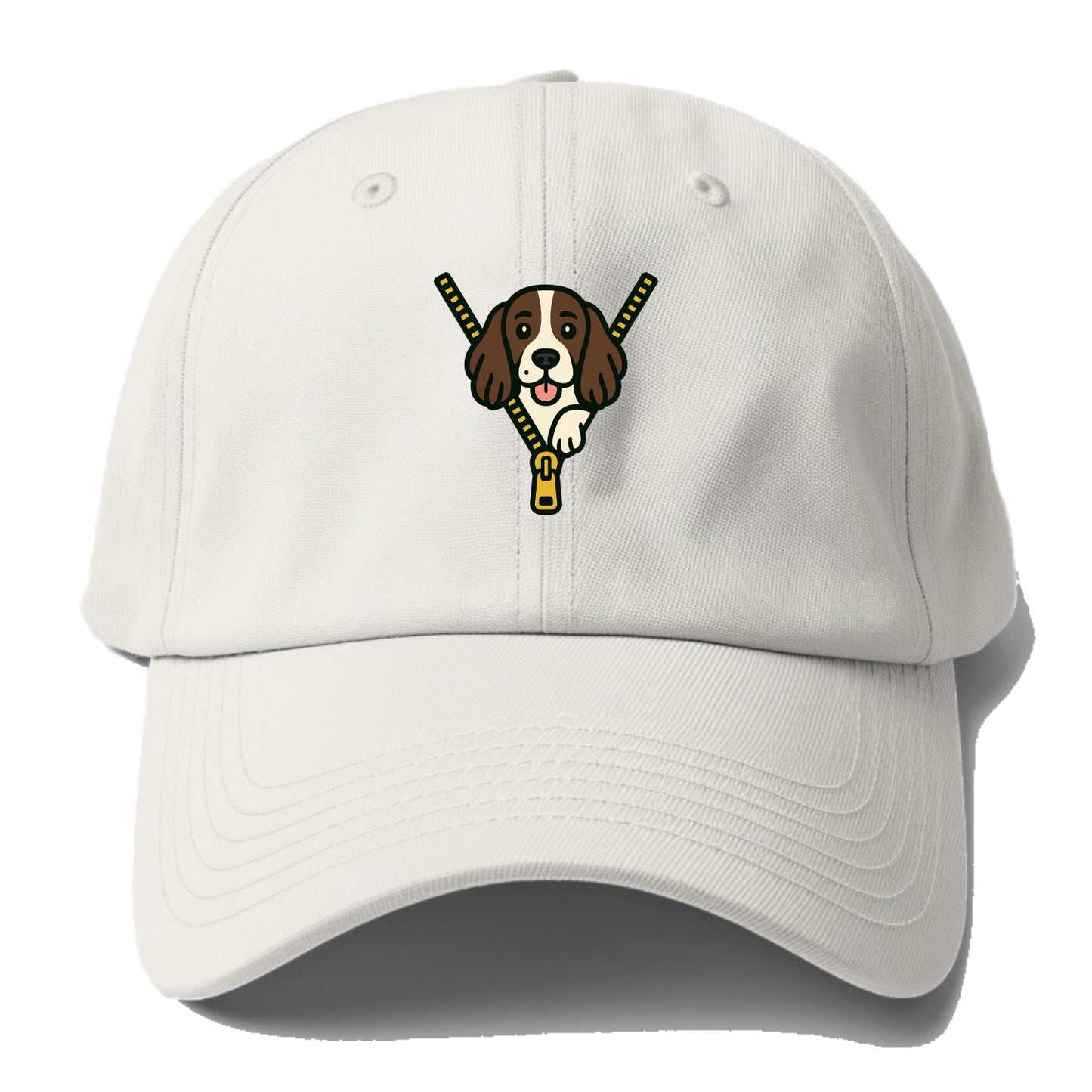 English Springer Spaniel - Baseball Cap For Big Heads - Off White