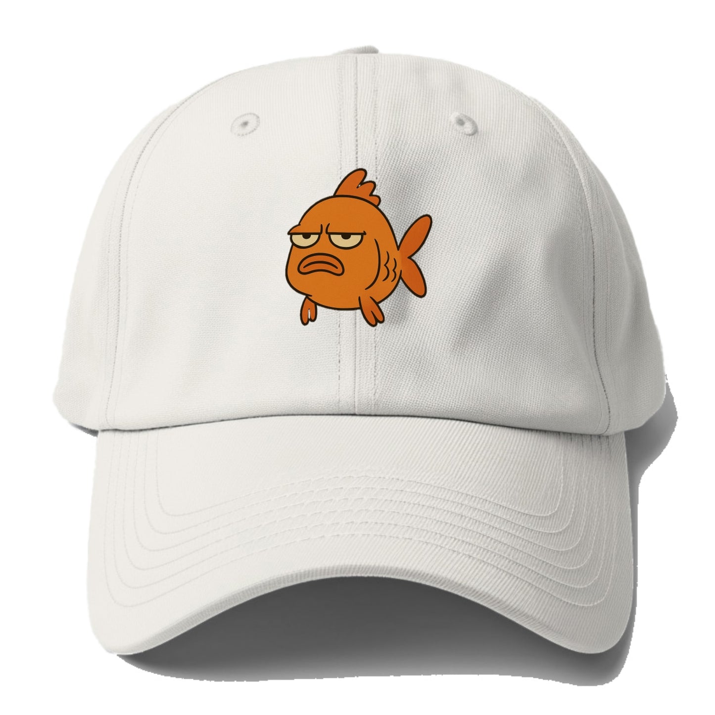 The Goldfish Judging Silently - Baseball Cap For Big Heads - Off White