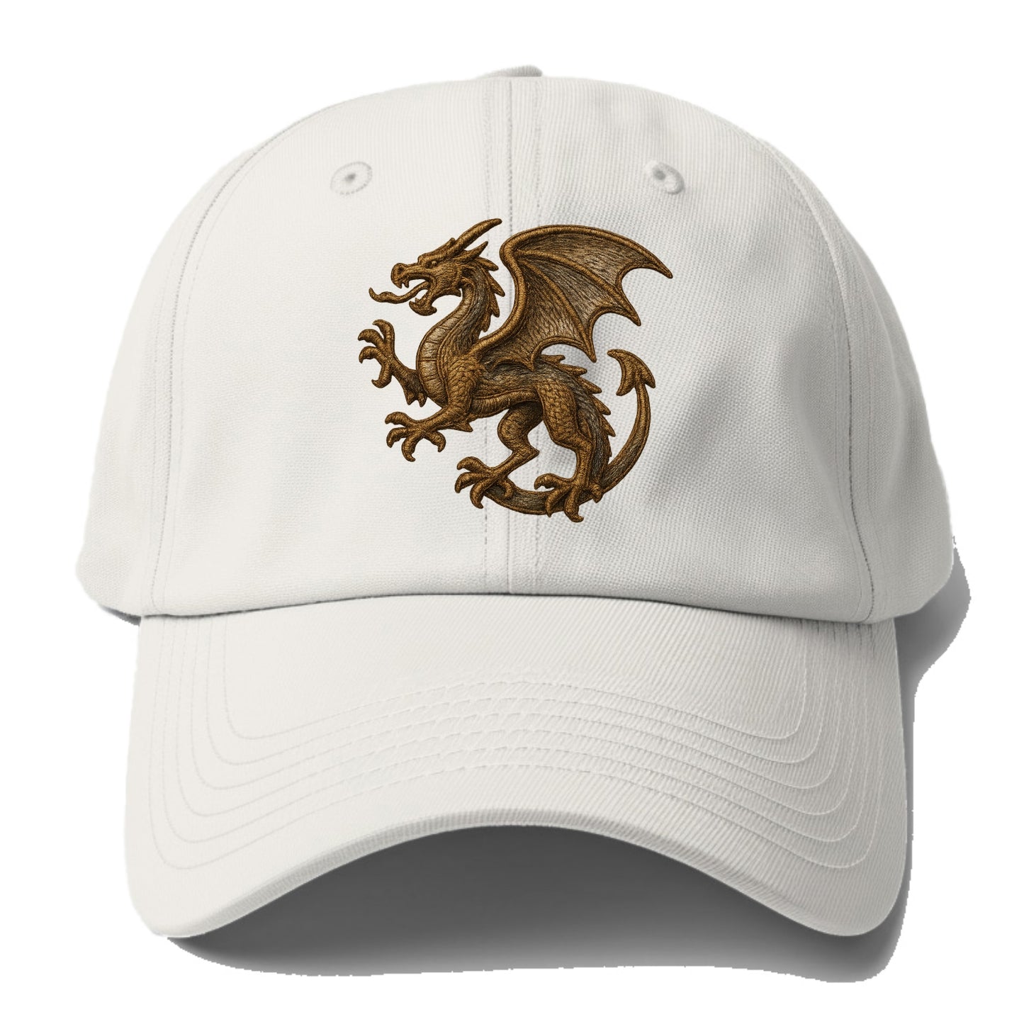 Dragon Silhouette - Baseball Cap For Big Heads - Off White