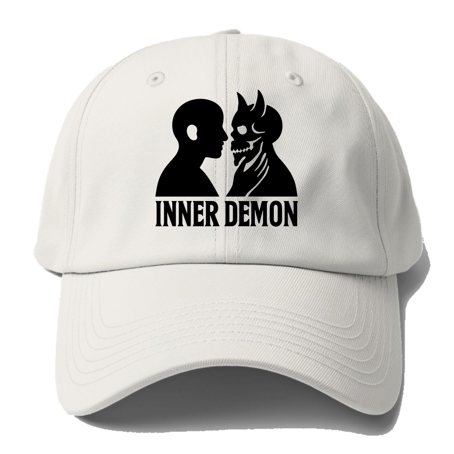 Inner Demon - Figure confronting shadow Baseball Cap For Big Heads - Off White