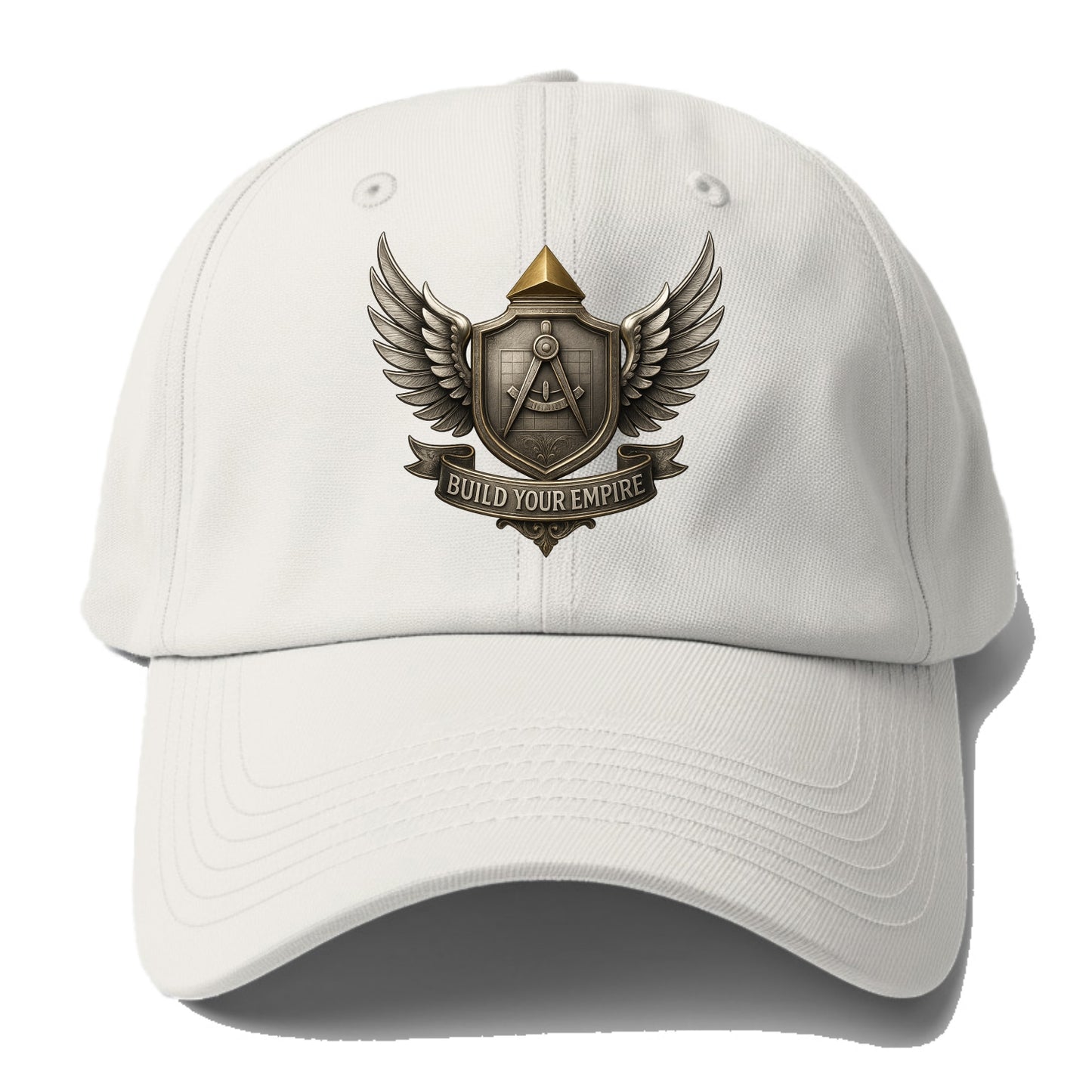 BUILD YOUR EMPIRE | Architect compass | - Baseball Cap - Off White