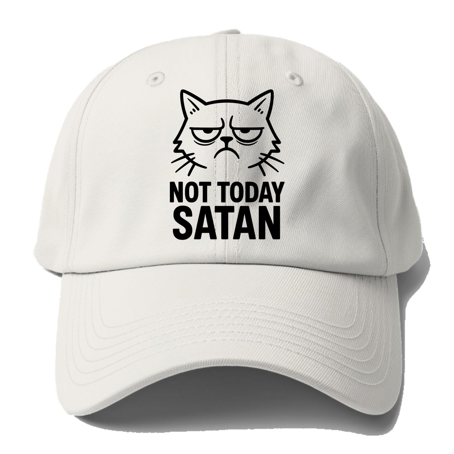 Monday Mood Cat - Baseball Cap - Off White