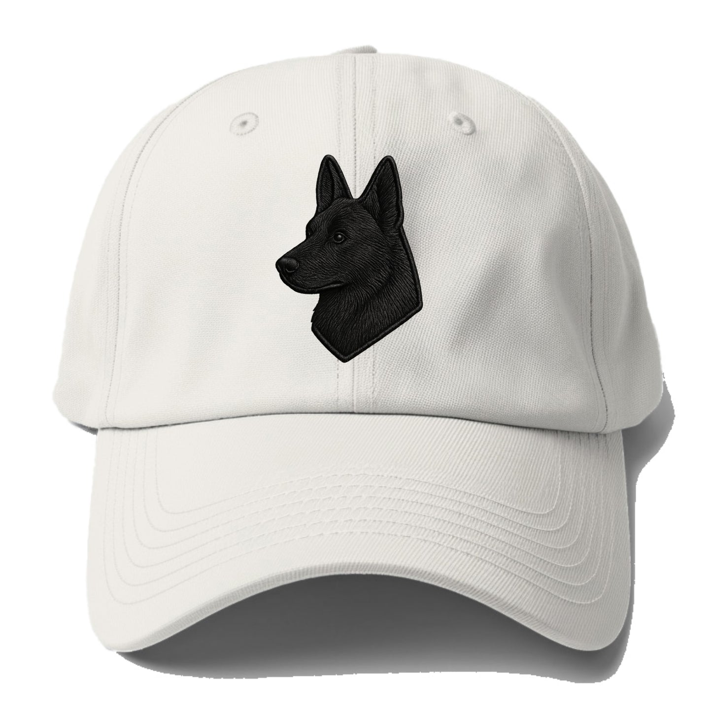 Belgian Sheepdog - Modern black shepherd - Baseball Cap For Big Heads - Off White