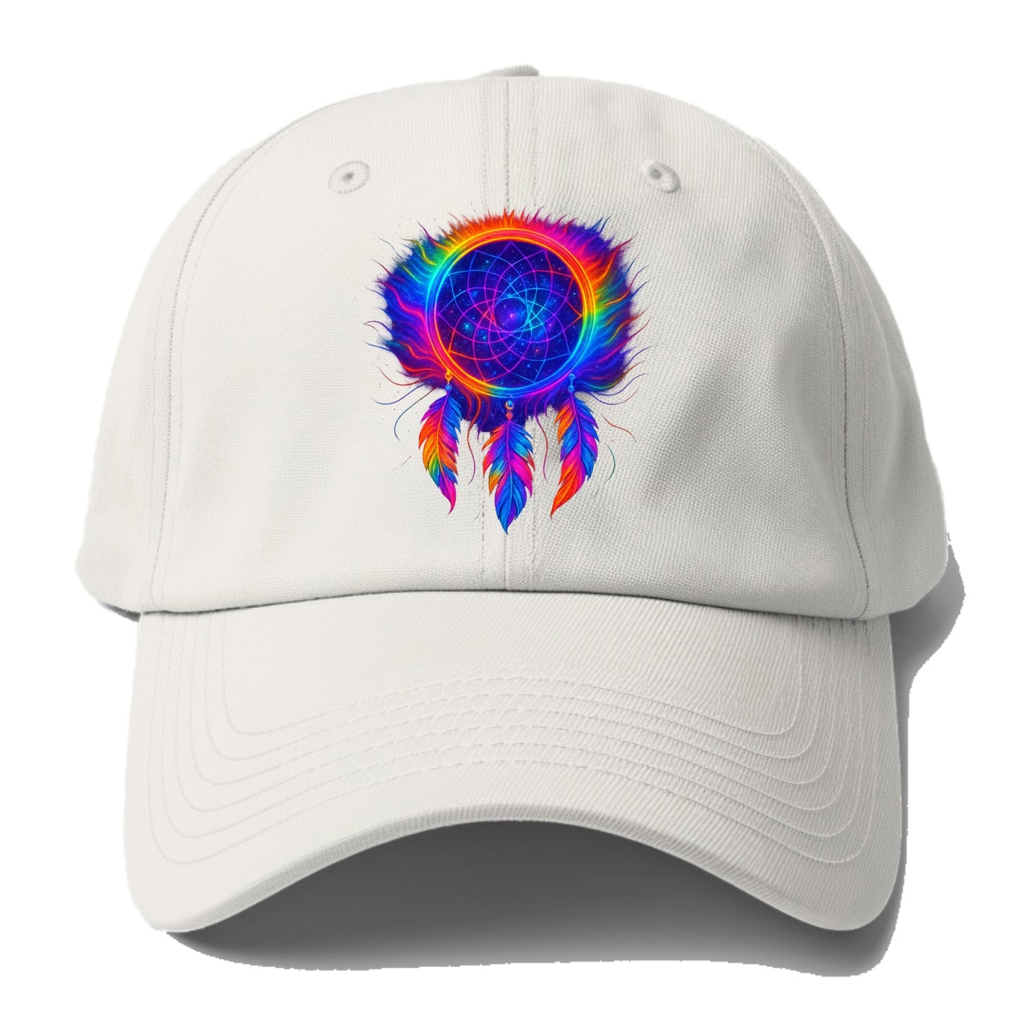 Dream Catcher Universe - Cosmic dreamcat - Baseball Cap For Big Heads - Off White