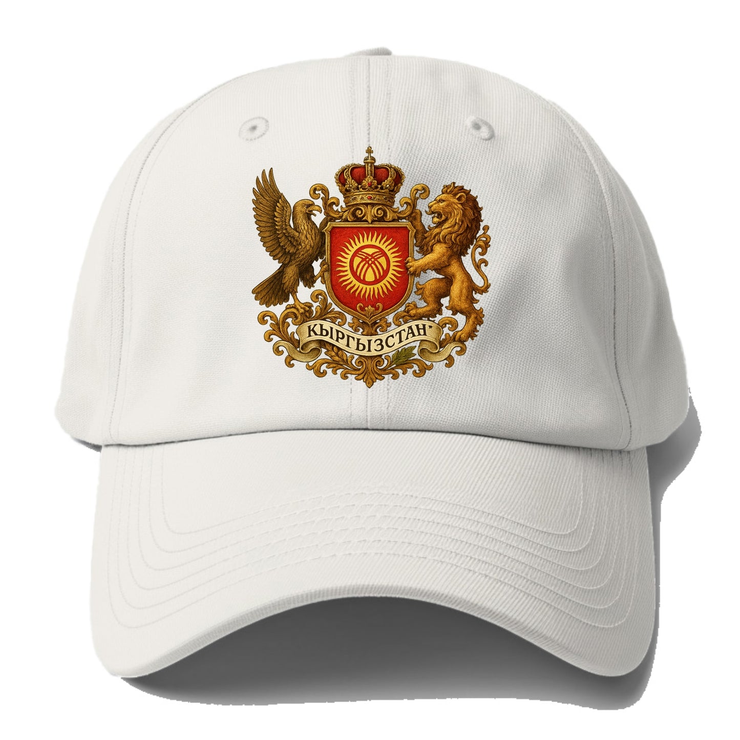Kyrgyzstan Tunduk Emblem - Baseball Cap - Off White