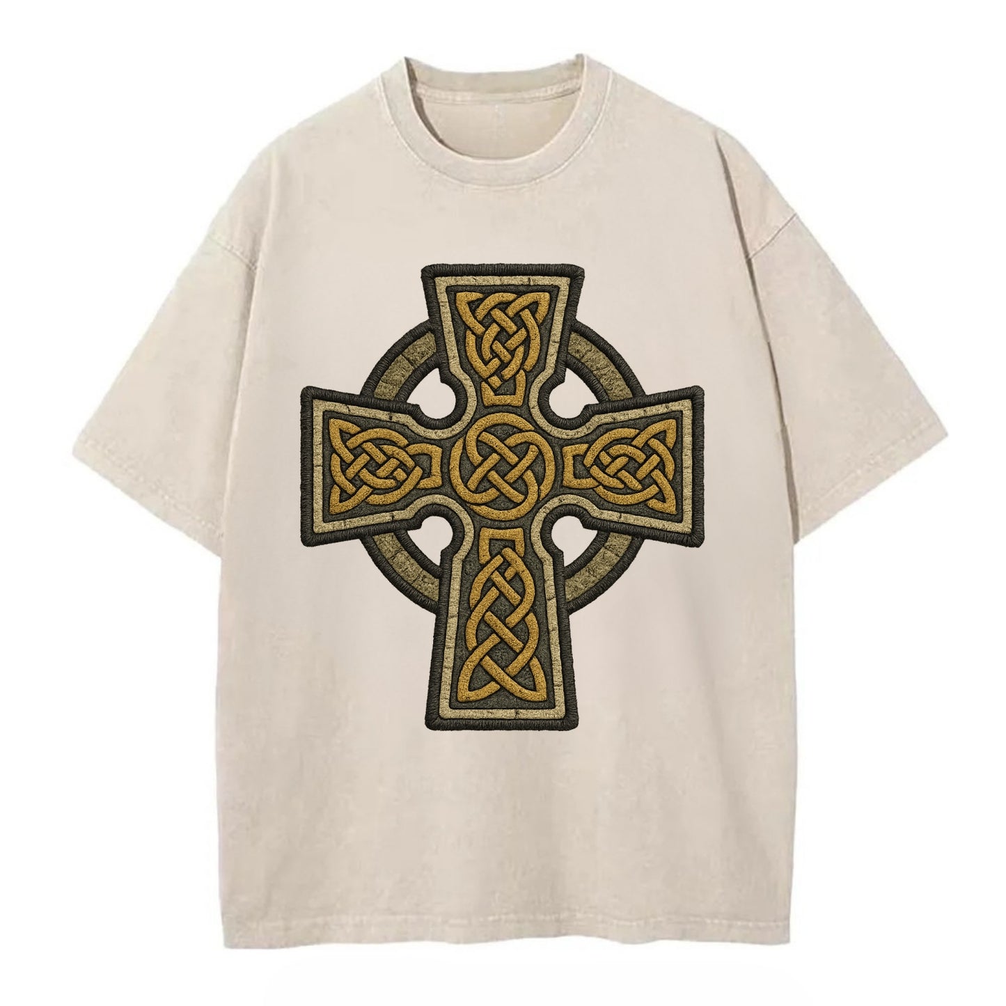 Celtic Cross - Vintage T-shirt - Off White