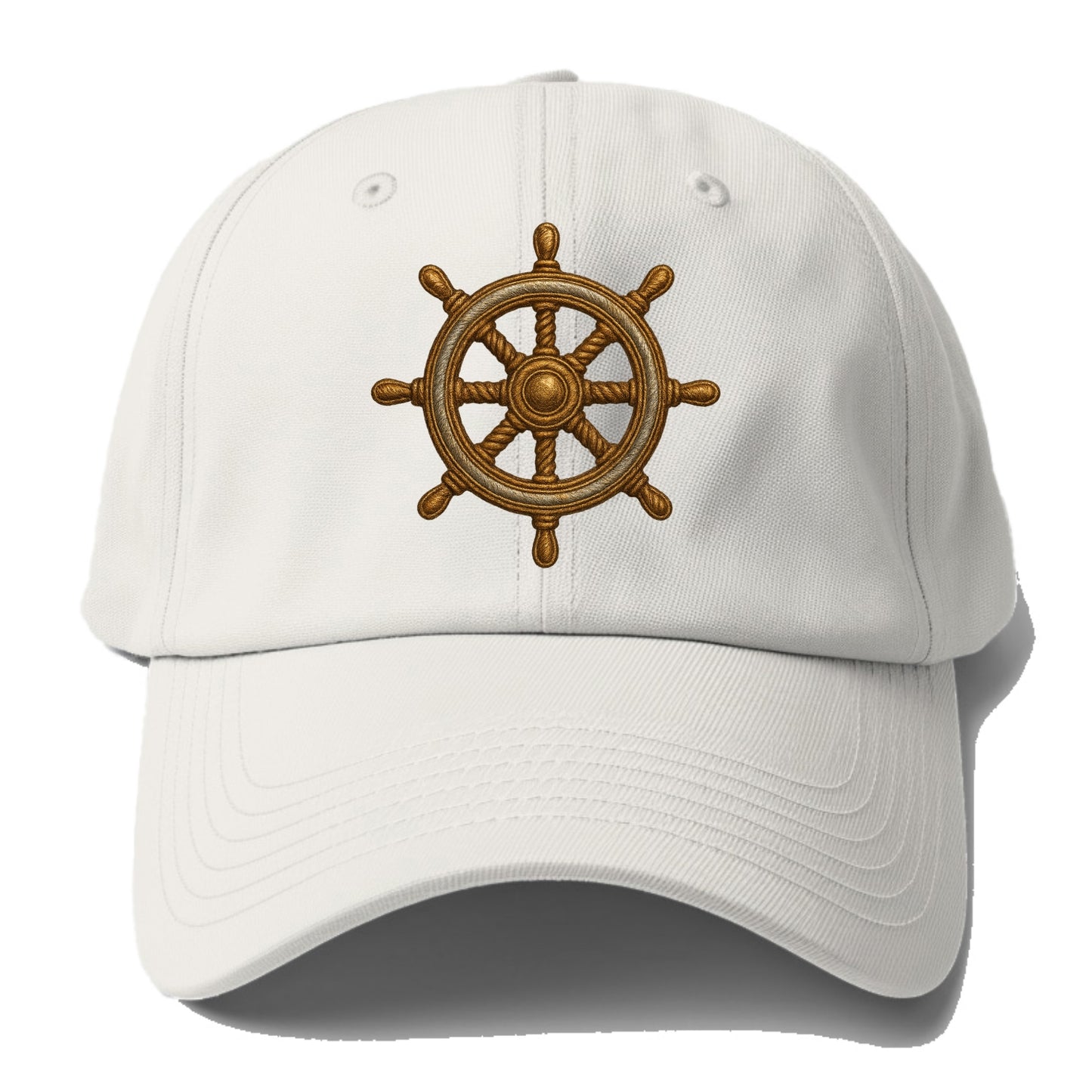Ship's Wheel - Baseball Cap - Off White