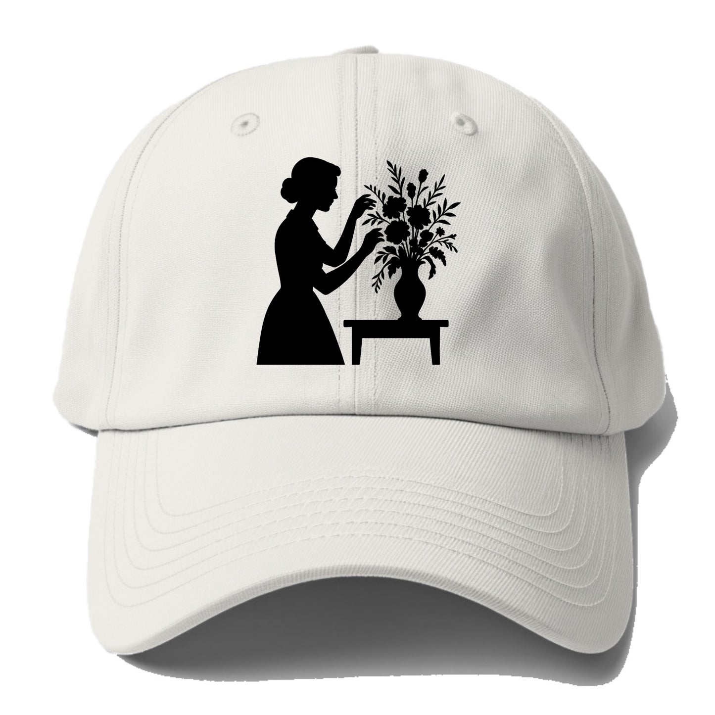 Florist arranging dramatic bouquet - Baseball Cap For Big Heads - Off White