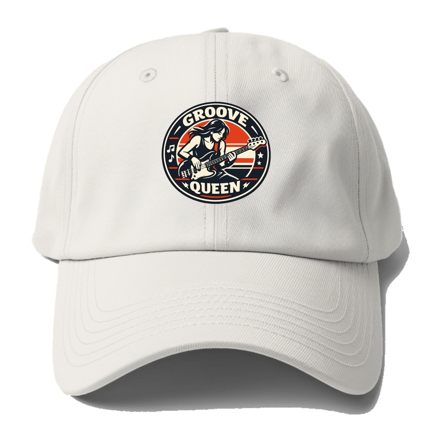 Groove Queen Emblem - Baseball Cap - Off White