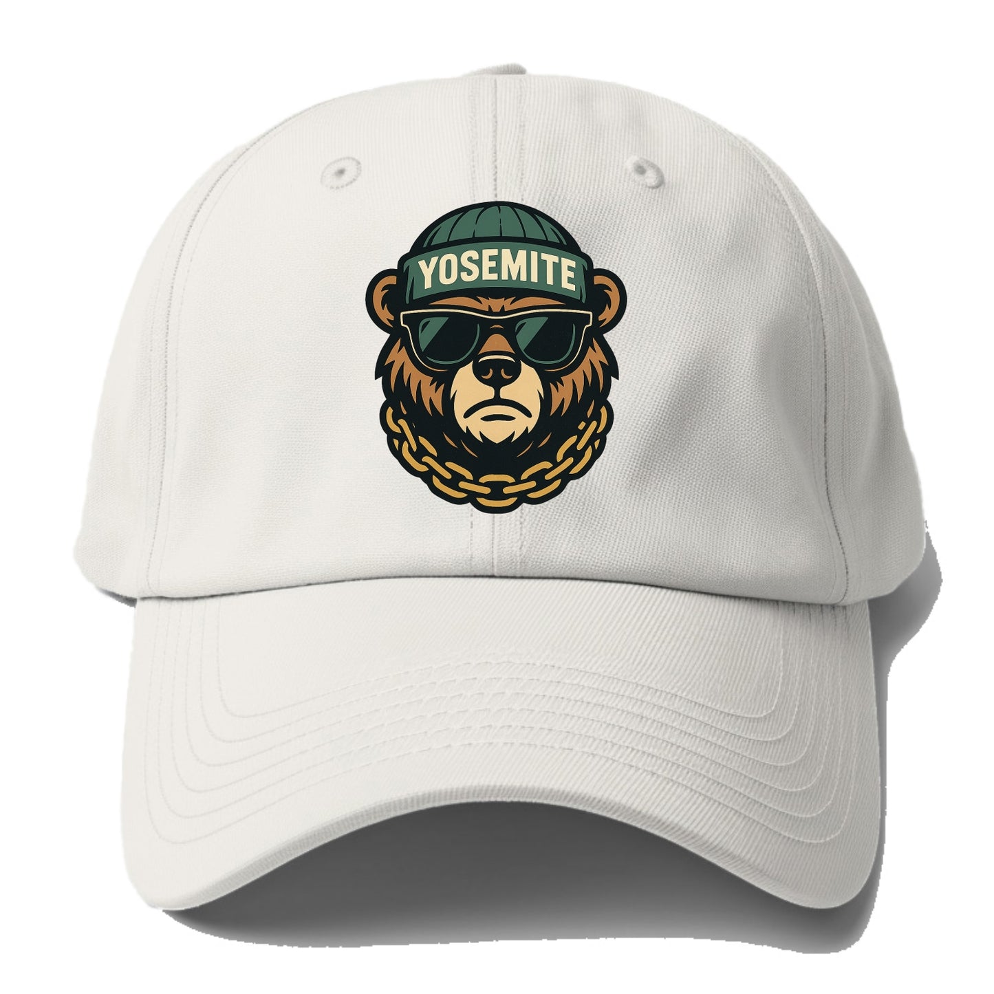 Yosemite Bear - Baseball Cap - Off White