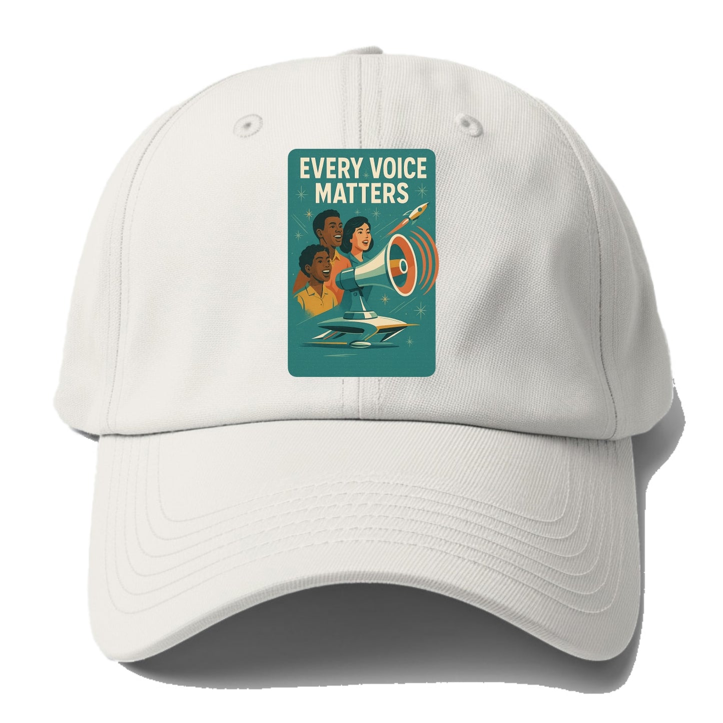 Diverse voices being heard and amplified - "Every Voice Matters" - - Baseball Cap For Big Heads - Off White