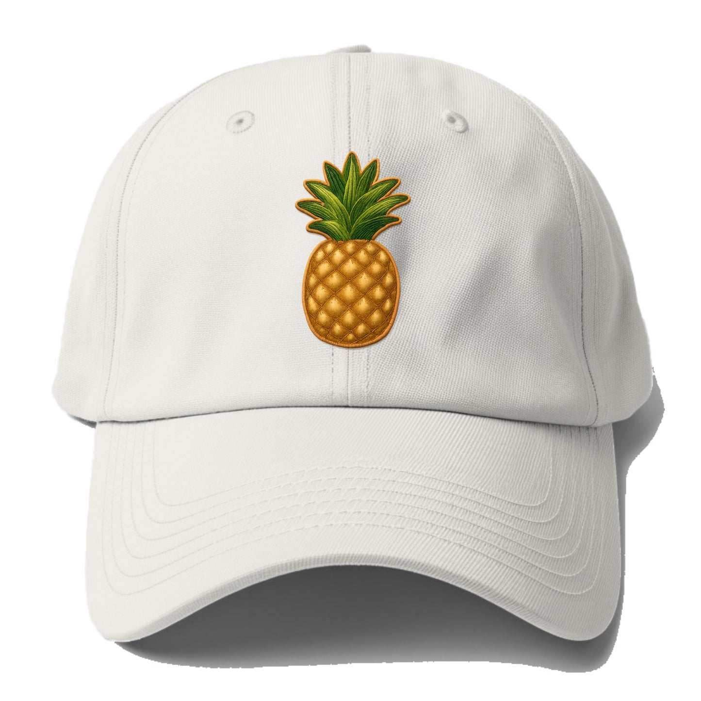 PINEAPPLE CROWN - tropical fruit in yellow and green , hospitality - Baseball Cap - Off White
