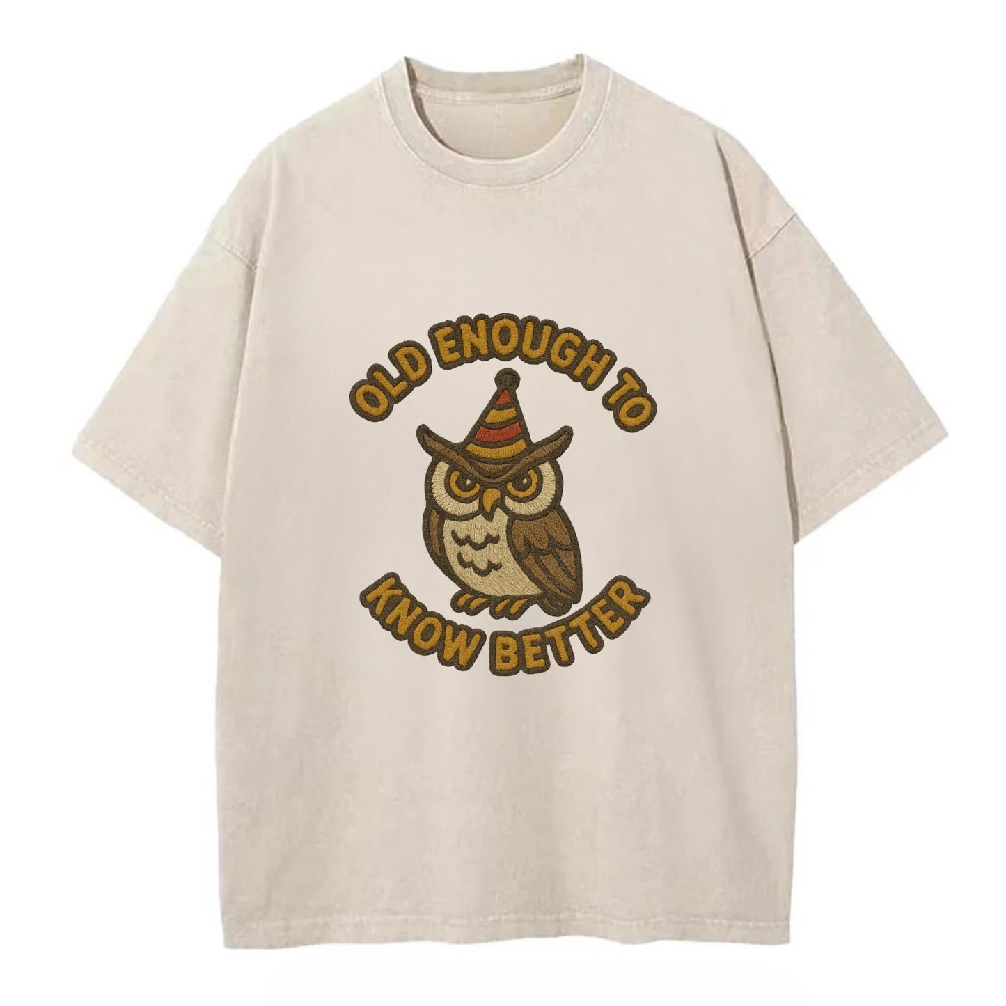 Old Enough To Know Better - Vintage T-shirt - Off White