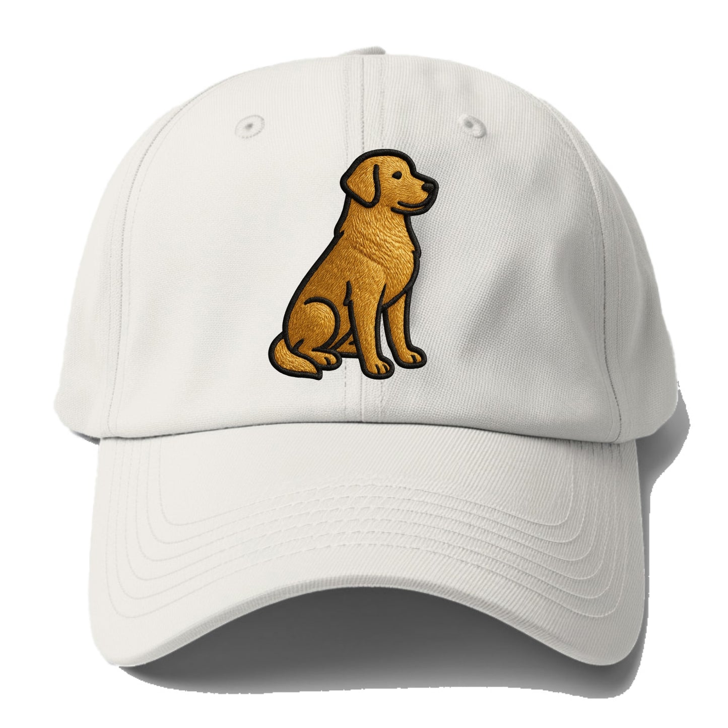 Golden Retriever - Contemporary geometri - Baseball Cap - Off White