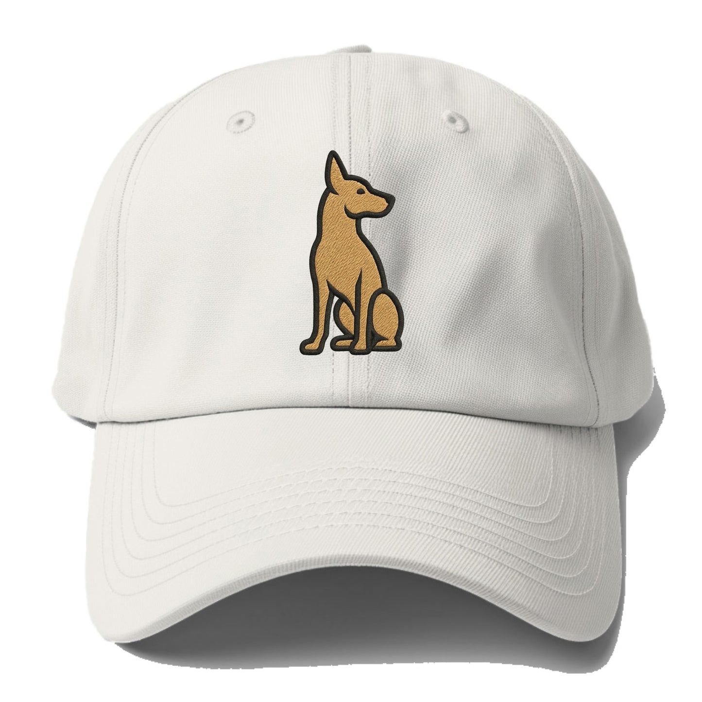 Pharaoh Hound - Tan colored sitting pose Baseball Cap For Big Heads - Off White