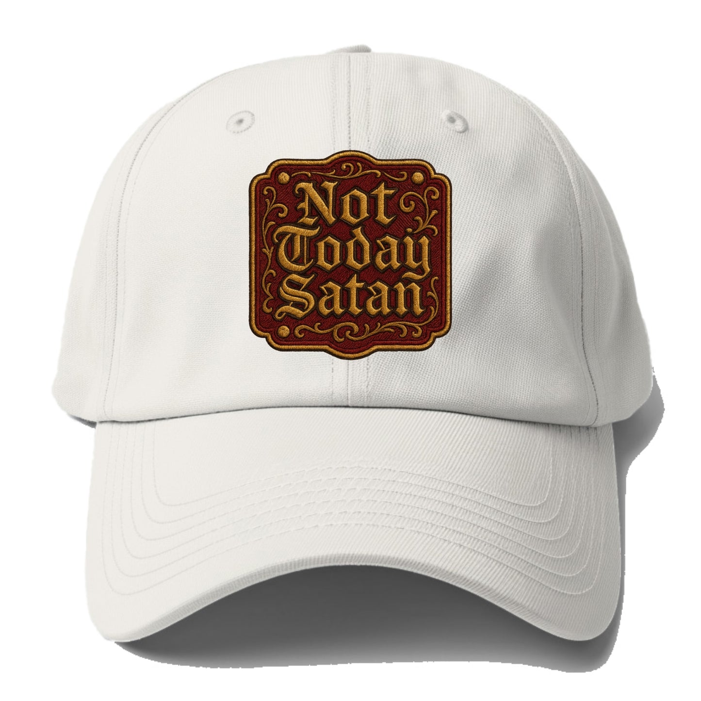 Not Today Satan - Baseball Cap - Off White