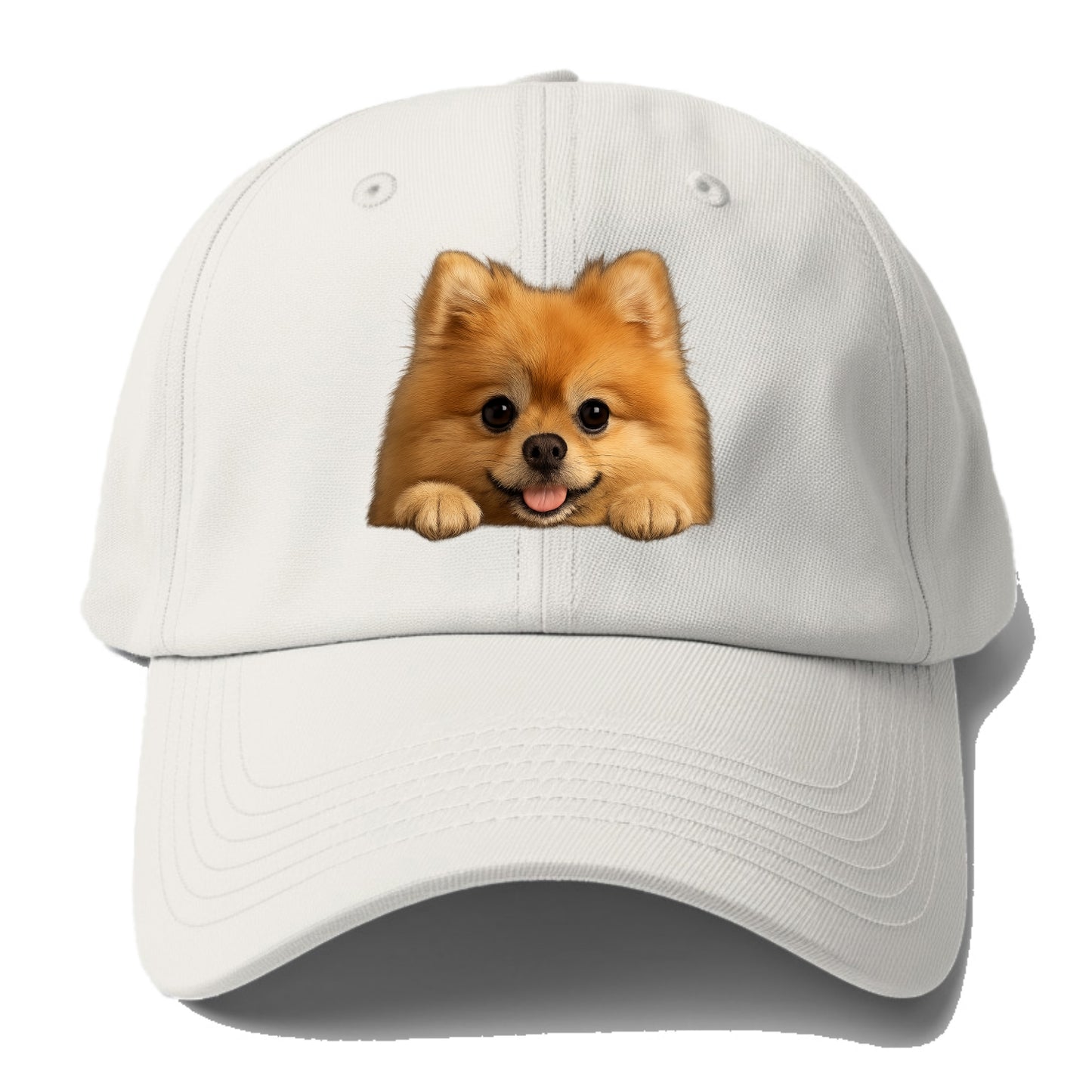 Pomeranian - Baseball Cap For Big Heads - Off White